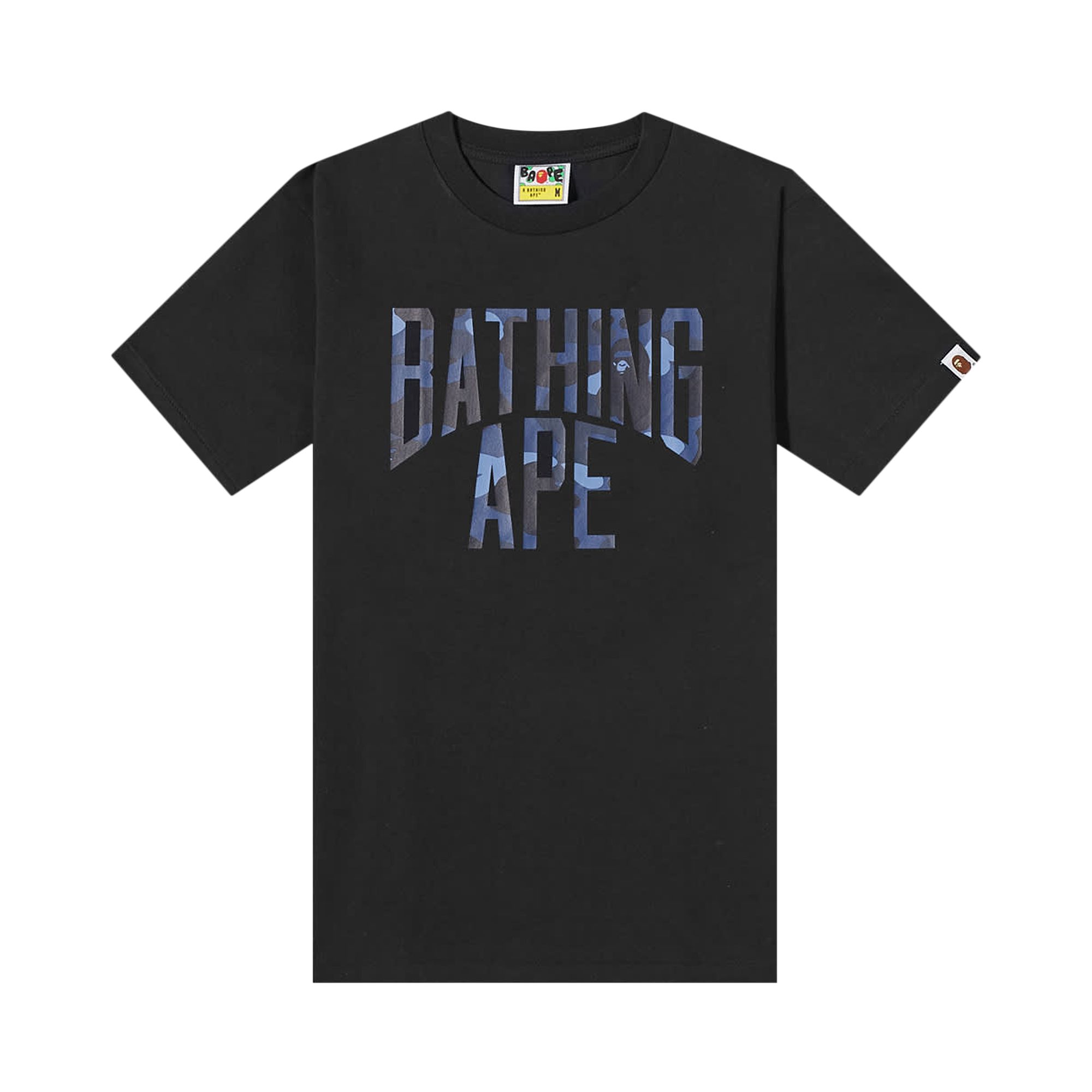 Pre-owned Bape Color Camo A Nyc Logo Tee 'black/navy' | Men's Size L