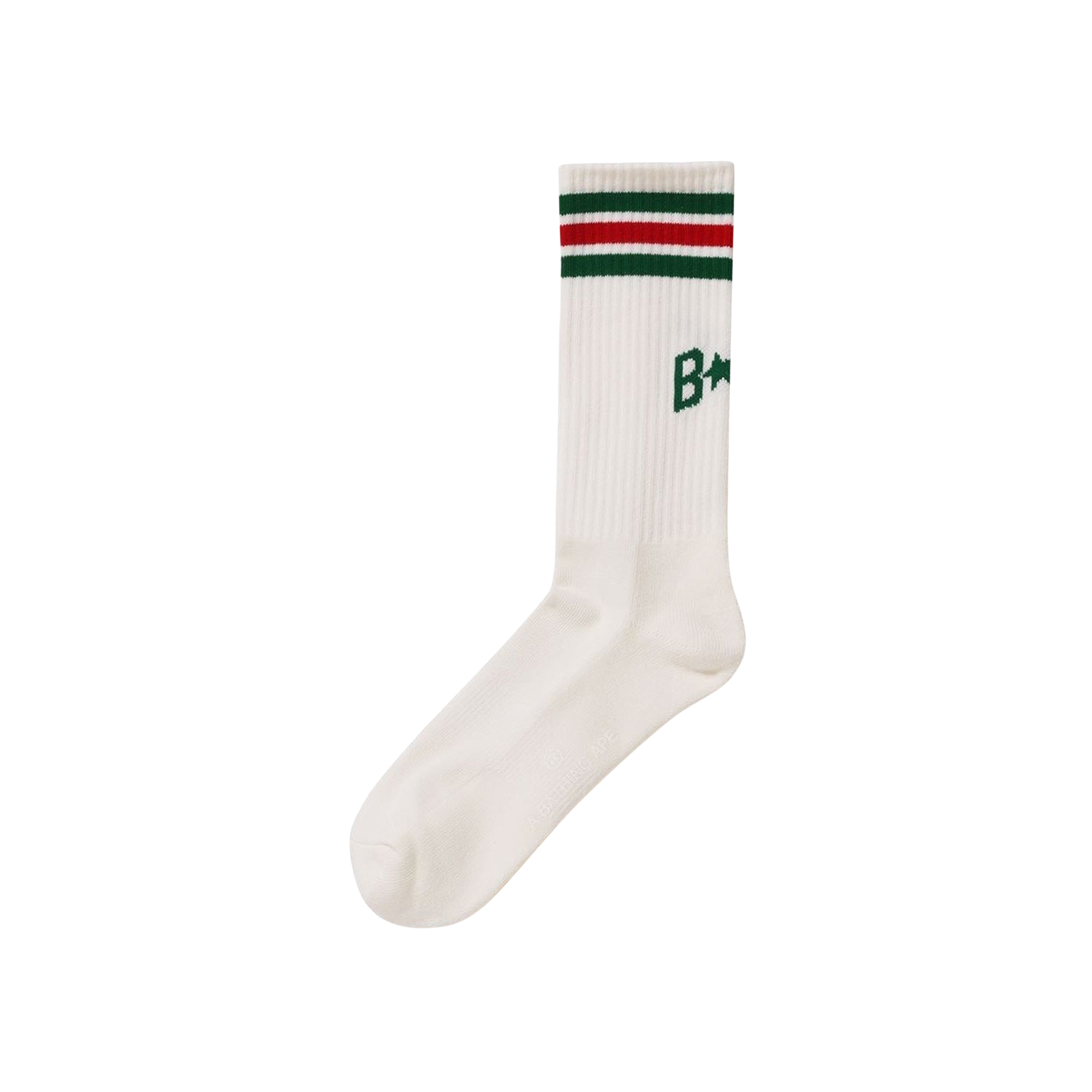 Pre-owned Bape Sta Line Socks 'green'