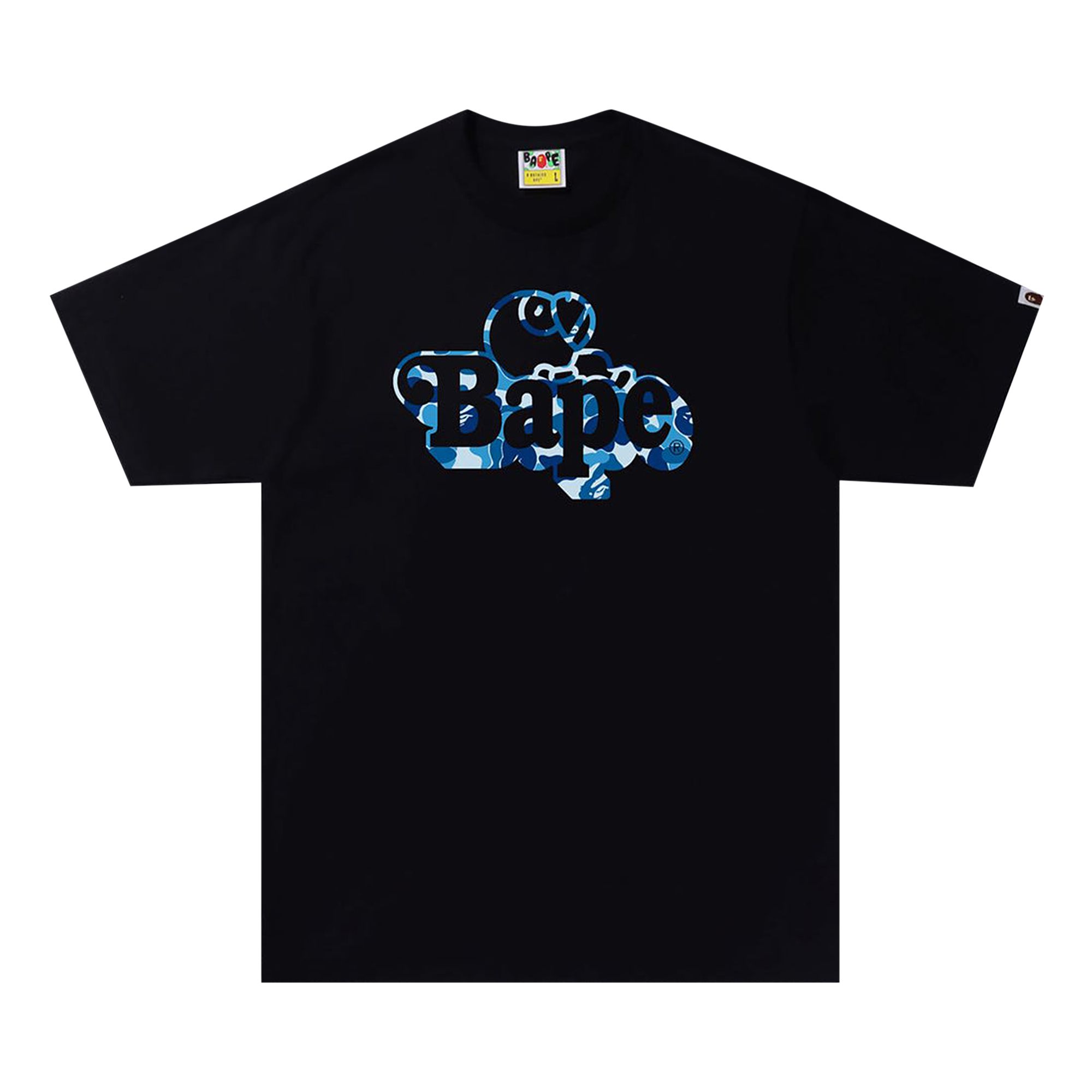 BAPE ABC Camo Milo On Tee 'Black/Blue' | Men's Size S