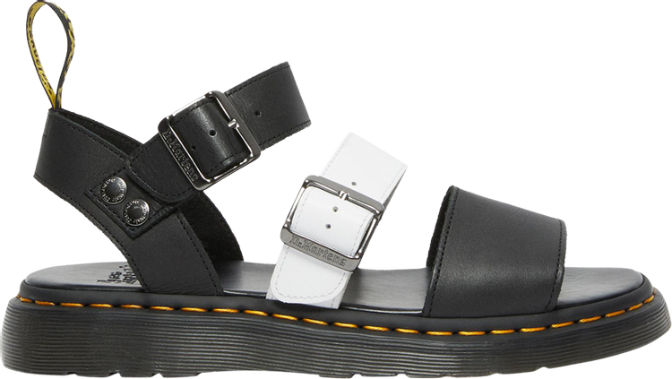 Gryphon Contrast Leather Strap Sandals 'Black White'