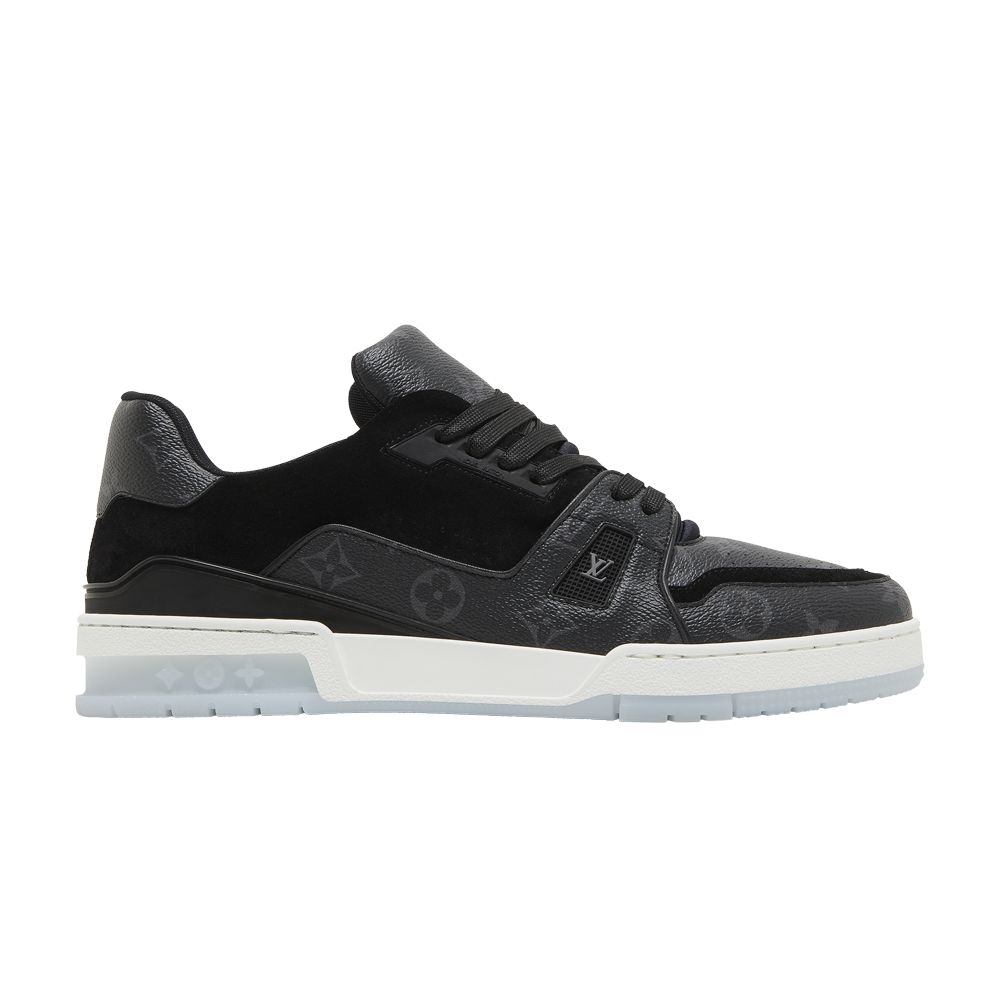 Pre-owned Louis Vuitton Trainer Low 'black Monogram'