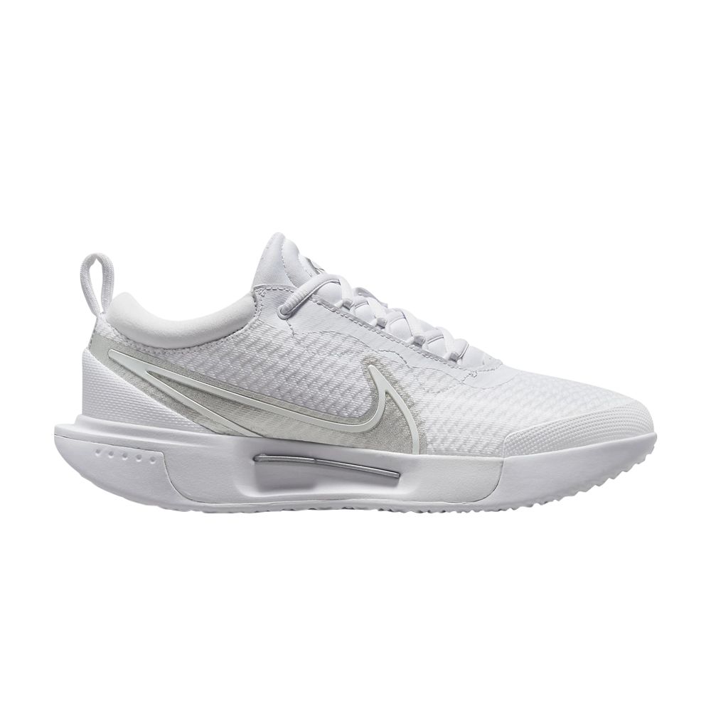 Pre-owned Nike Wmns Court Zoom Pro 'white Metallic Silver'