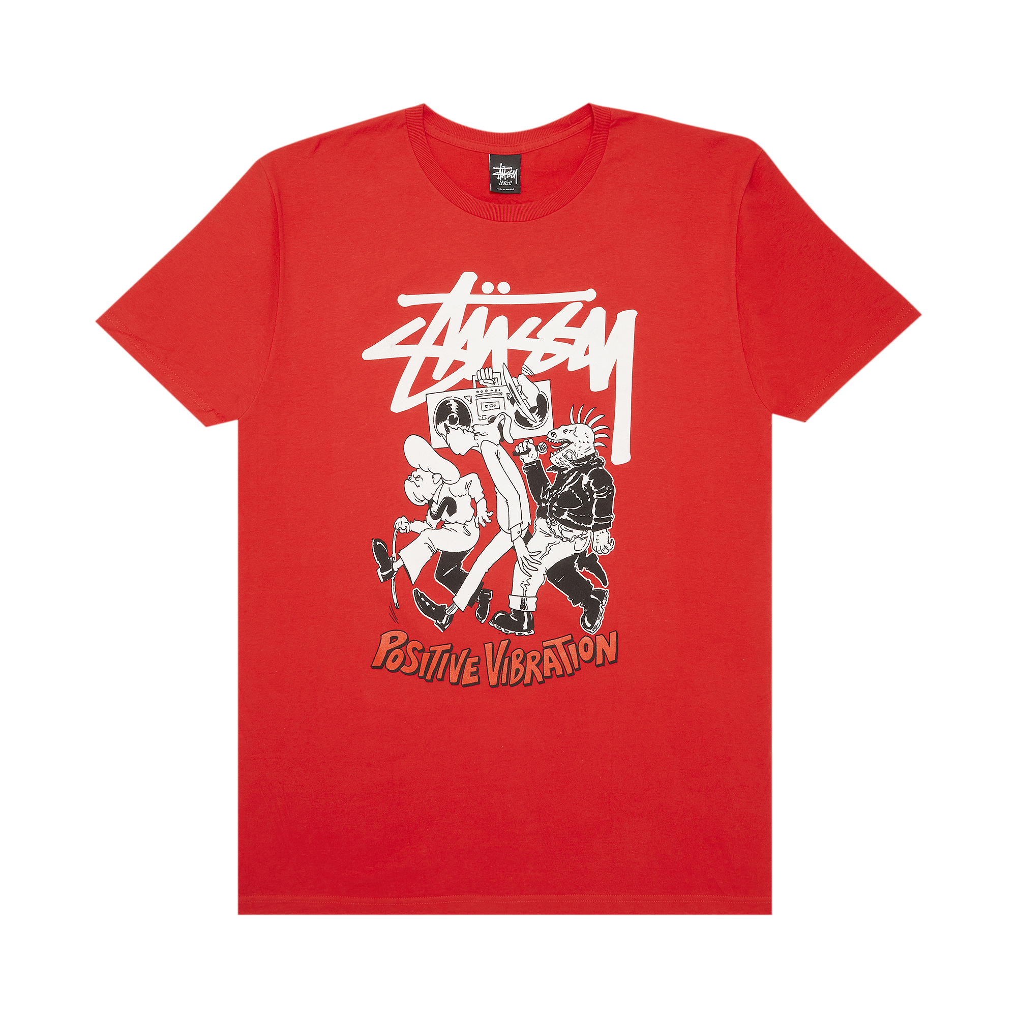 Pre-owned Stussy Positive Vibration Tee 'dark Red'