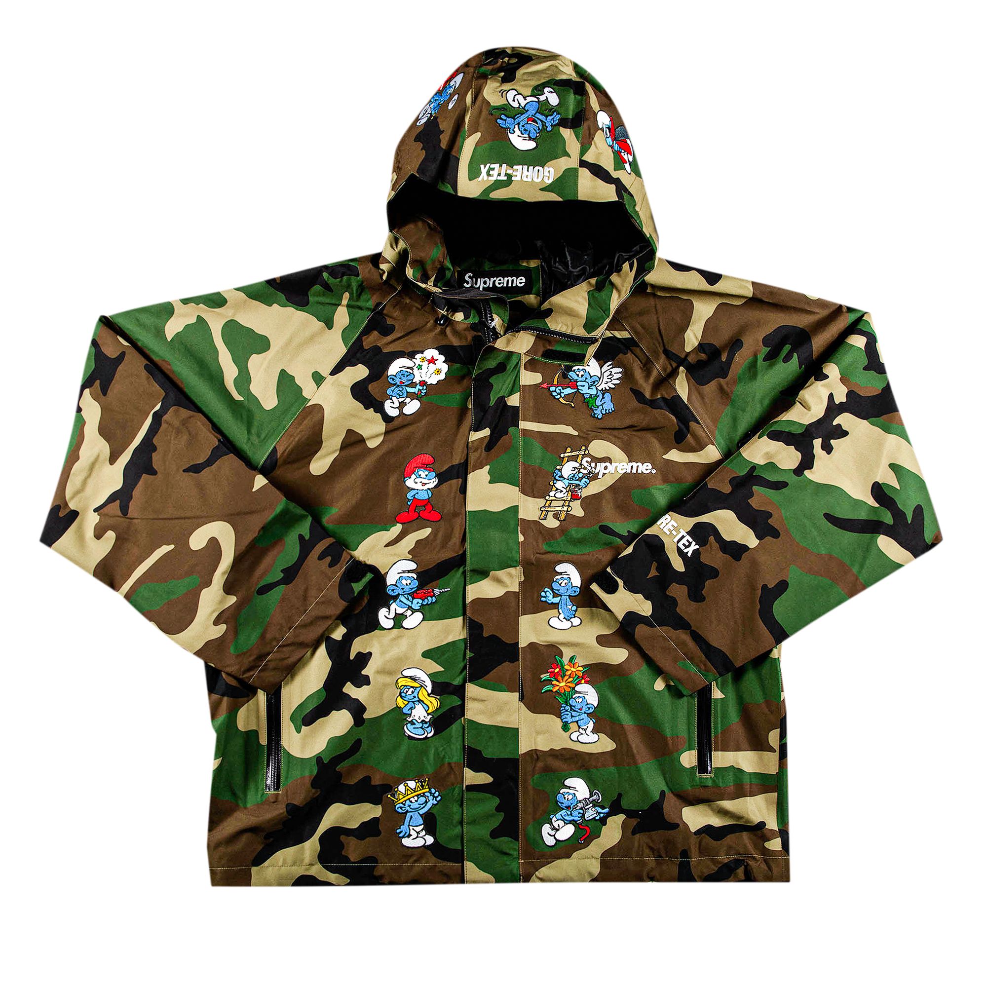 Supreme x Smurfs GORE-TEX Shell Jacket 'Woodland Camo' | Multi-Color | Men's Size L
