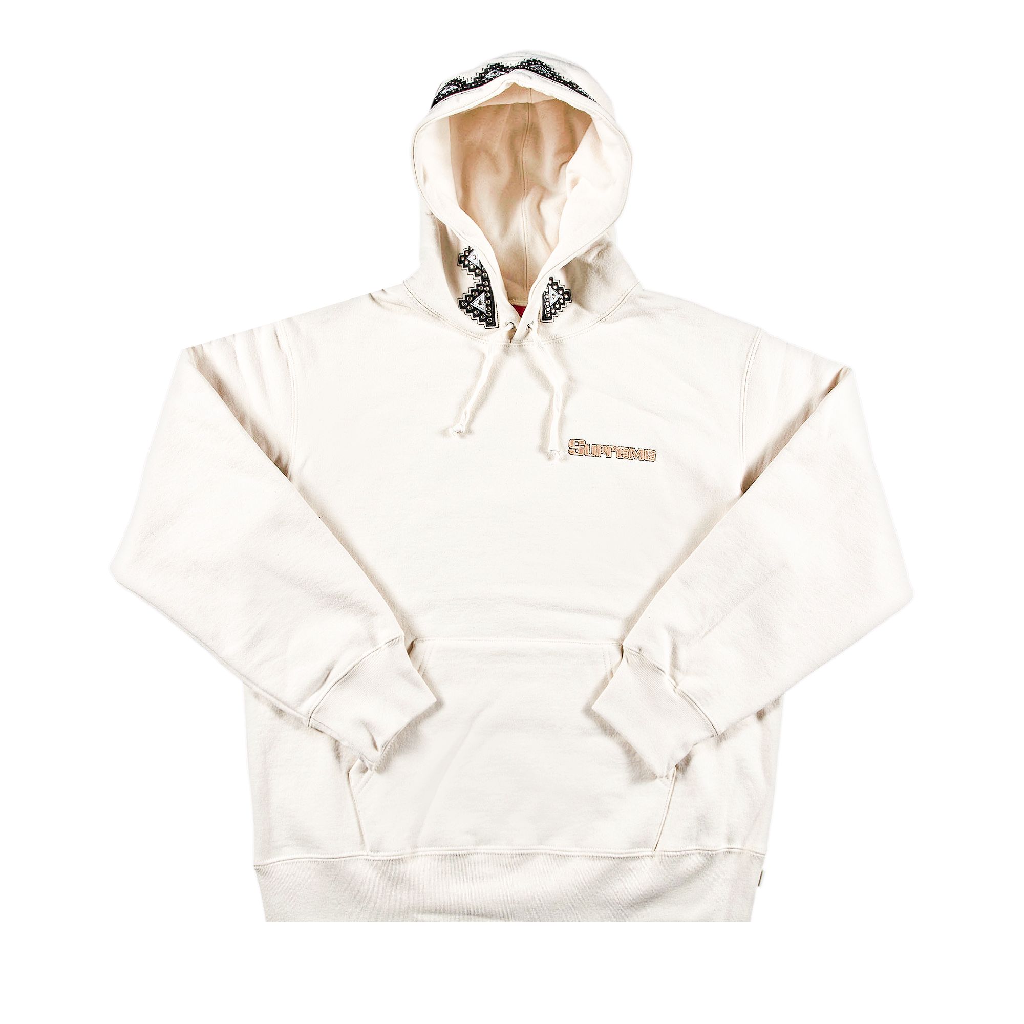 Supreme Pharaoh Studded Hooded Sweatshirt 'Natural' | Cream | Men's Size S
