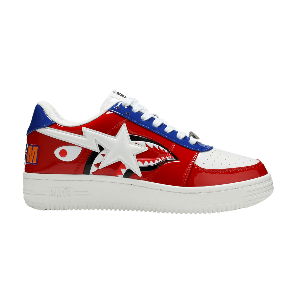 Pre-owned Bape Sta Low M2 'red Shark Face'
