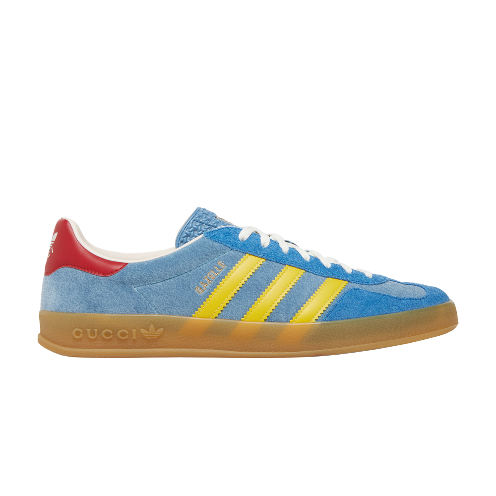 Pre-owned Gucci Adidas X  Gazelle 'light Blue Suede'