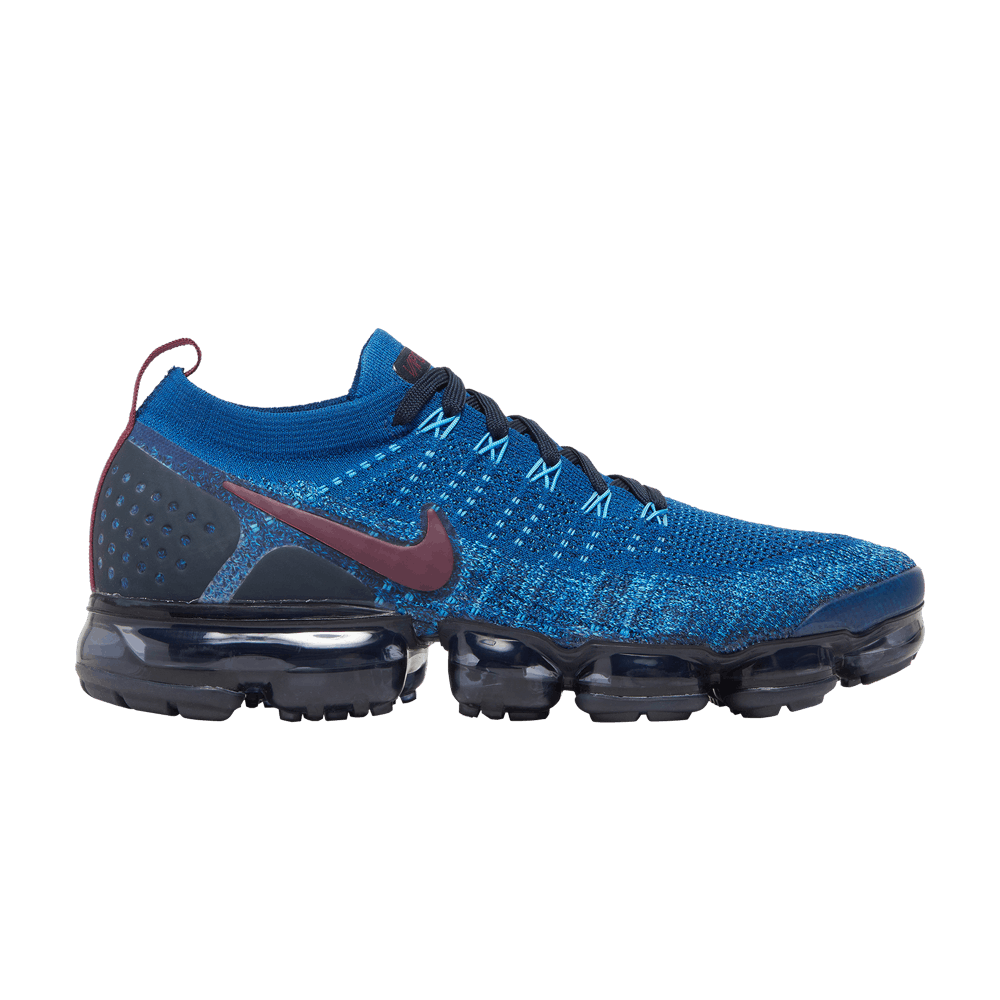 nike air vapormax flyknit dark grey silver blue orbit volt