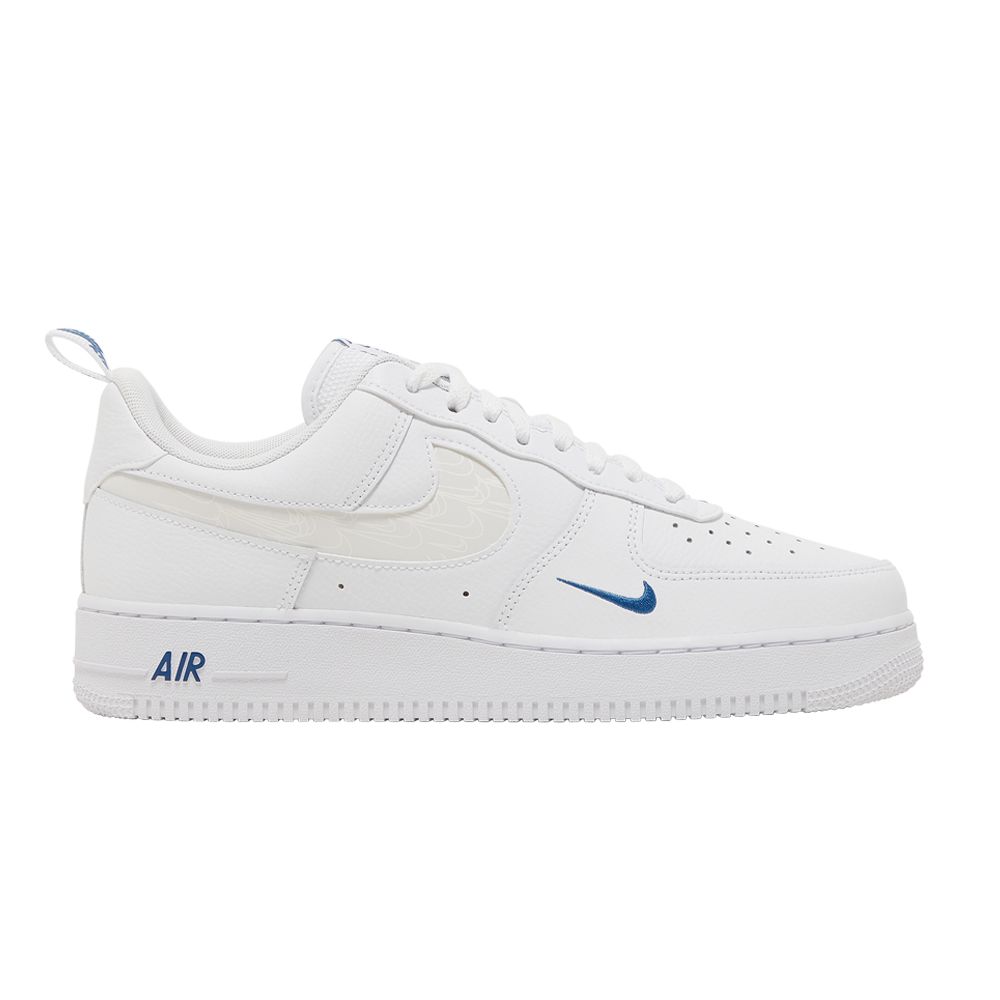 NIKE AIR FORCE 1 '07 LV8 'REFLECTIVE SWOOSH - WHITE DARK MARINA BLUE'