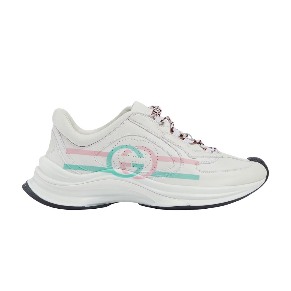 Pre-owned Gucci Wmns Run Sneaker 'white Pink Turquoise'