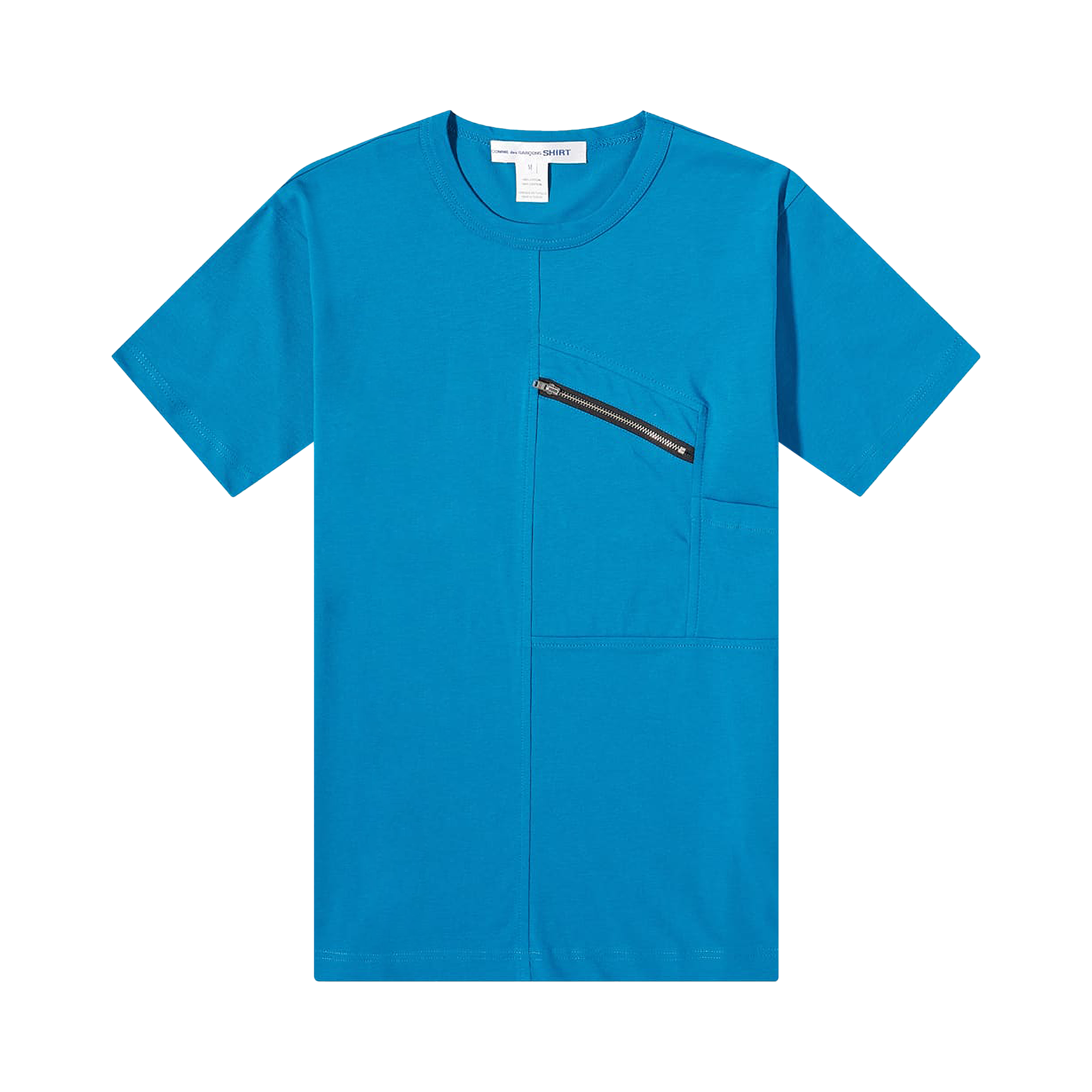 Pre-owned Comme Des Garçons Shirt Zip T-shirt 'blue'