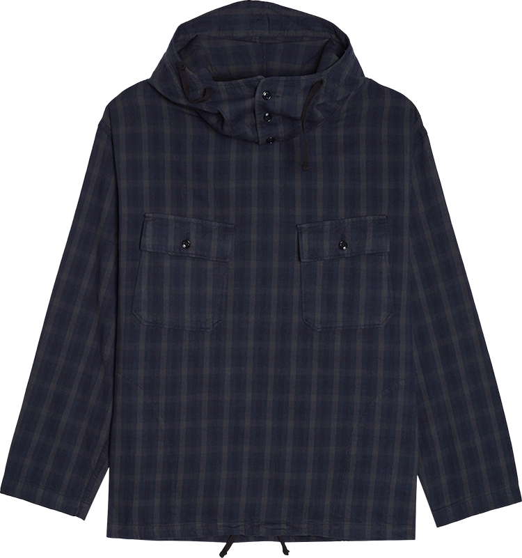 Engineered Garments Crew Neck Fisherman Sweater, Navy Waffle