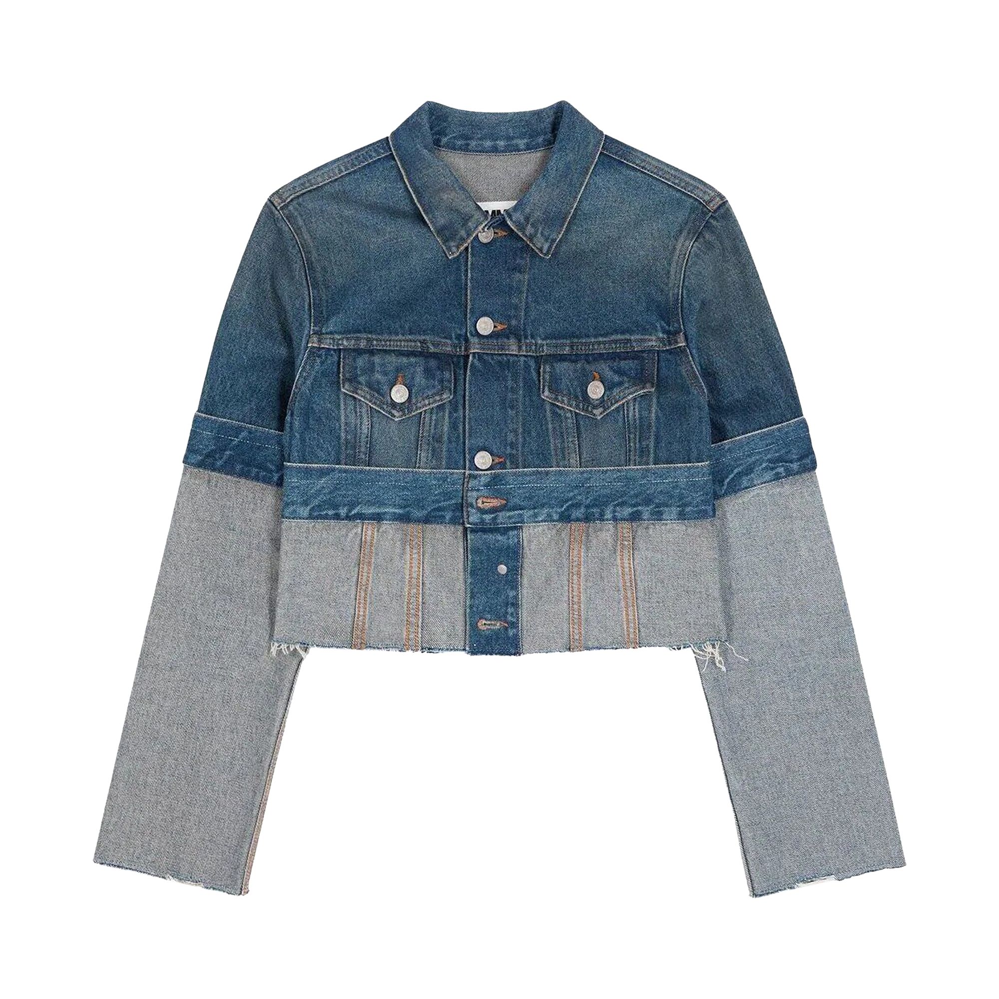 Pre-owned Mm6 Maison Margiela Denim Jacket 'medium Blue' | Women's Size 36