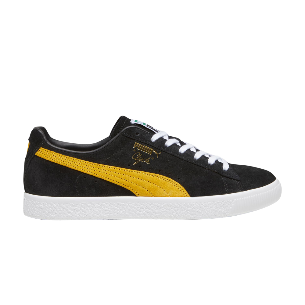 Pre-owned Puma Clyde Og 'black Yellow'