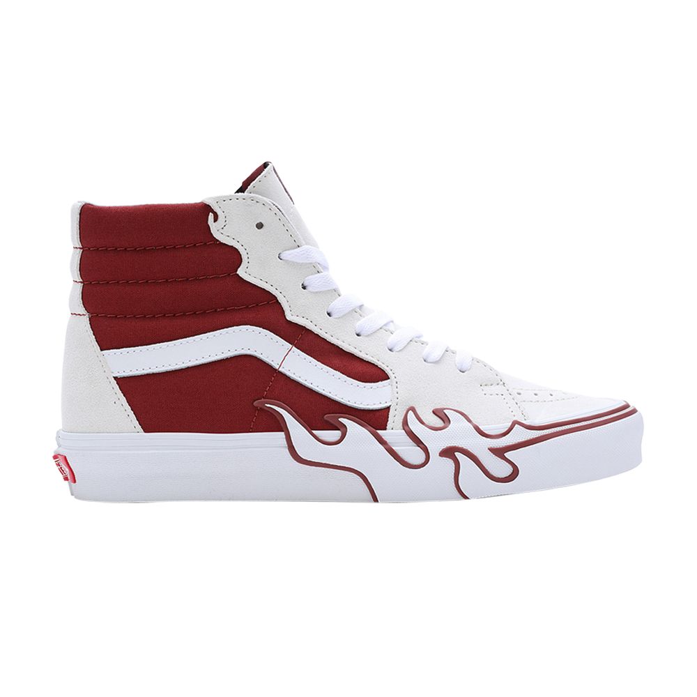 Pre-owned Vans Sk8-hi 'flame - White Tawny Port' In Red