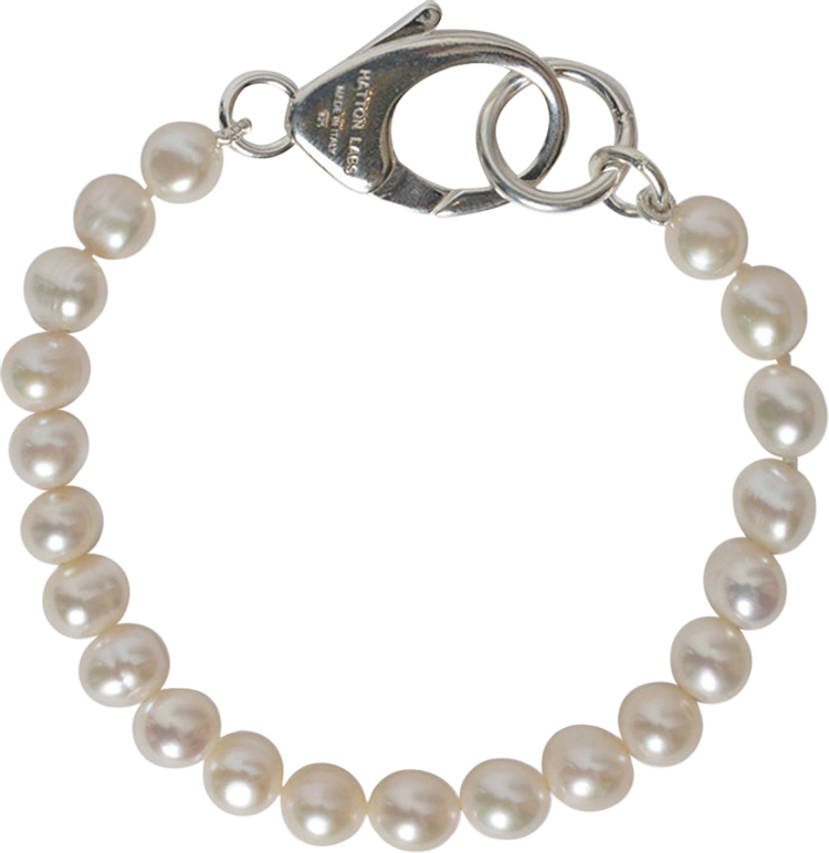 Hatton Labs White Classic Pearl Bracelet 'Silver'