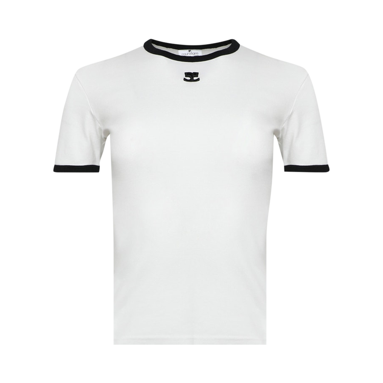 Buy Courrèges Bumpy Contrast T-Shirt 'Heritage White/Black
