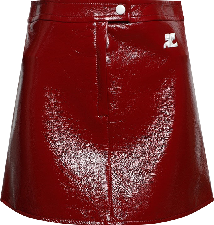 Courrèges Vinyl Mini-Skirt 'Red'