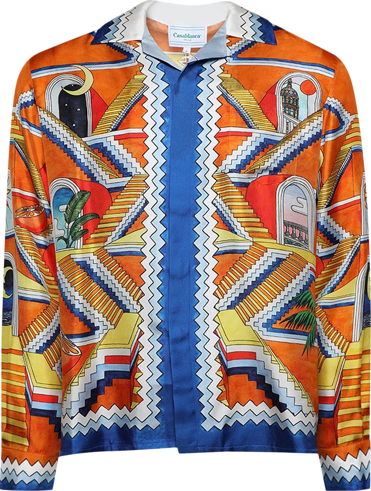 Casablanca Escalier Infini Silk Shirt 'Multicolor'