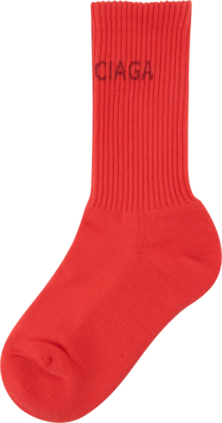 Balenciaga Tennis Socks 'Tomato Red/Dark'