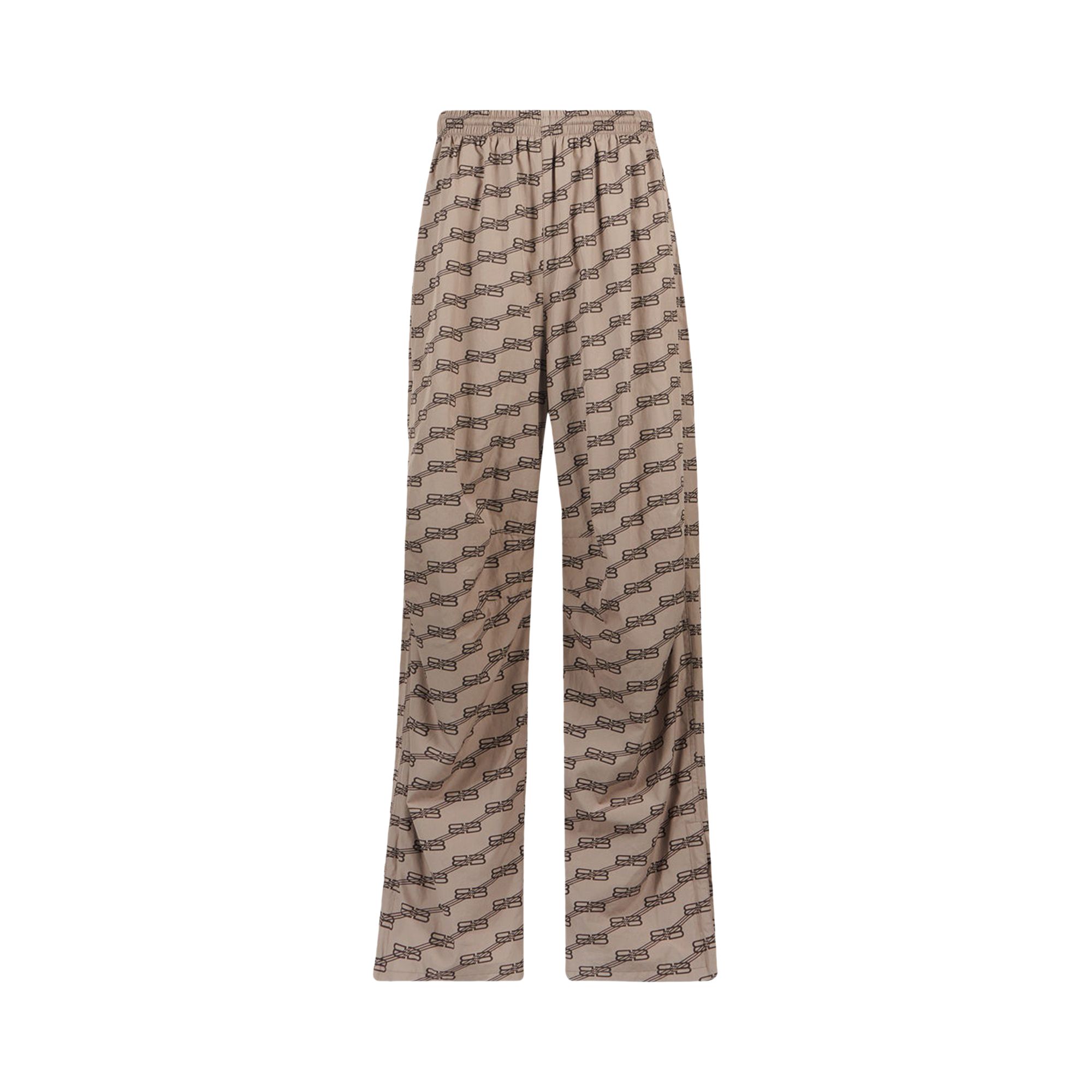 Pre-owned Balenciaga Monogram Pajama Pants 'beige/brown' In Tan