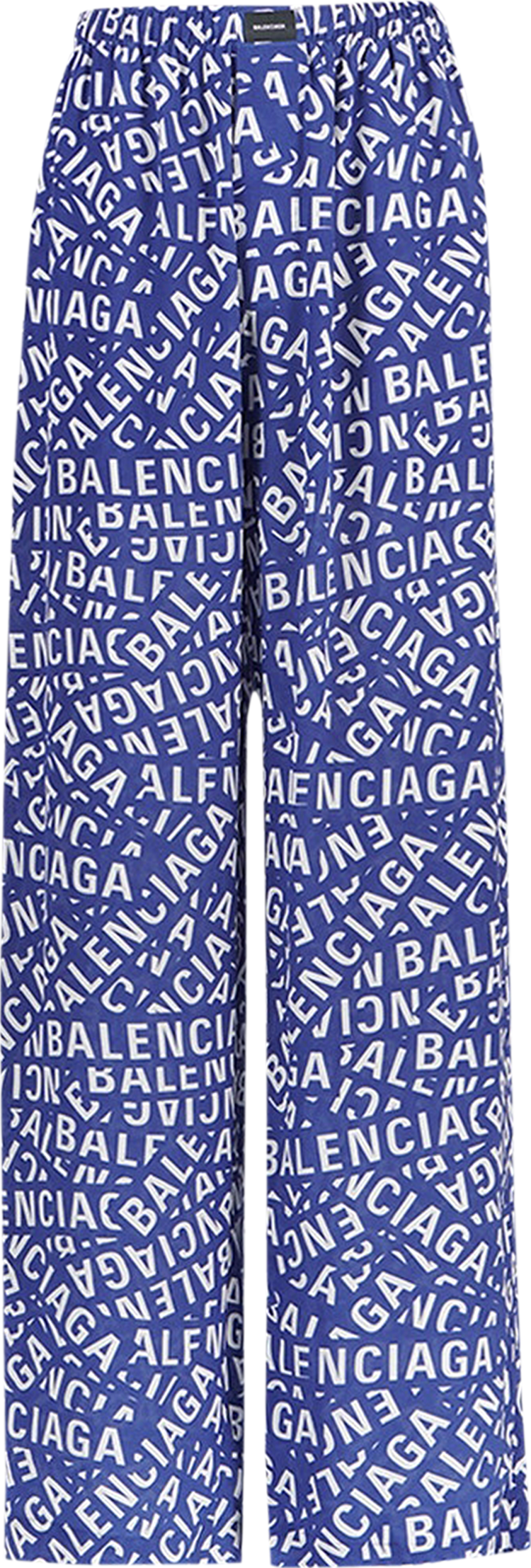 Balenciaga BB Monogram Pajama Pants 'Blue/Dirty White' 658883 4644 GOAT