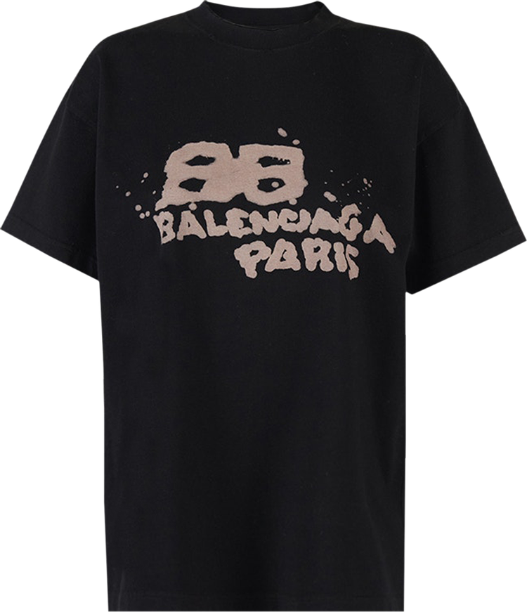 Balenciaga T-Shirt 'Black/Ecru'