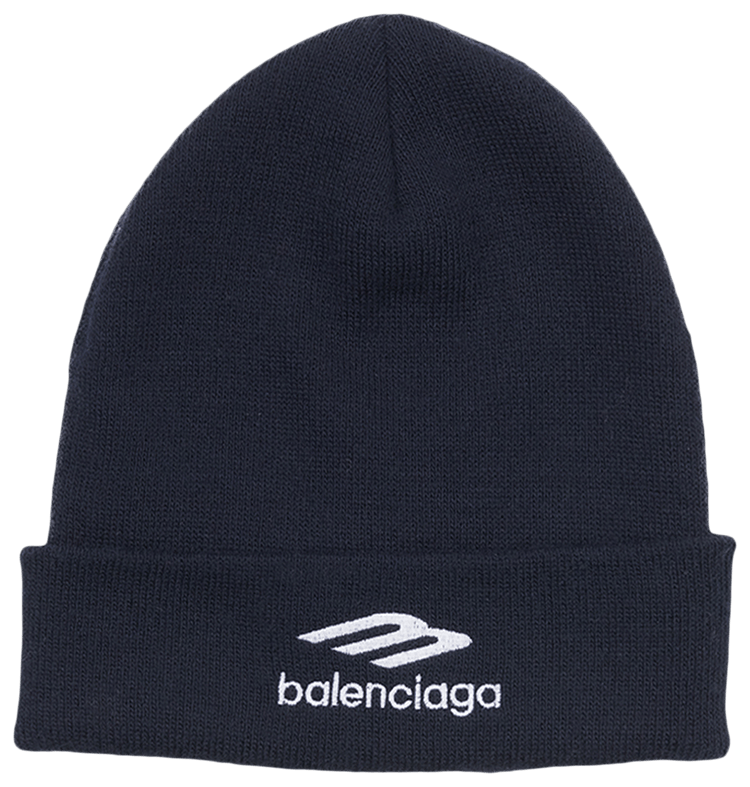 Balenciaga Sports Icon Beanie 'Dark Navy/White'