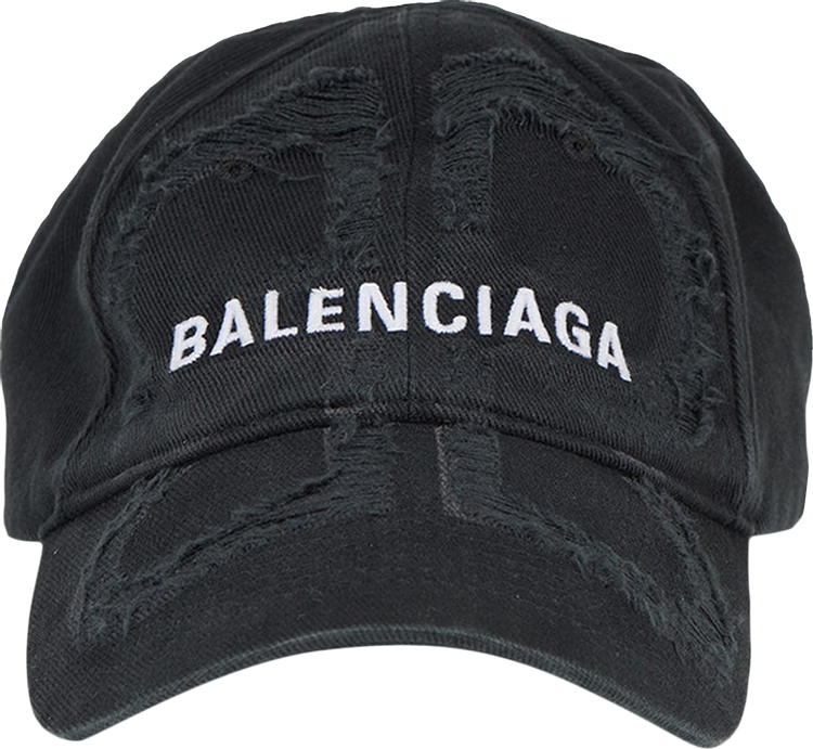 Buy Balenciaga Laser Destroyed BB Cap 'Black/White' - 719282 410B2 1077 ...
