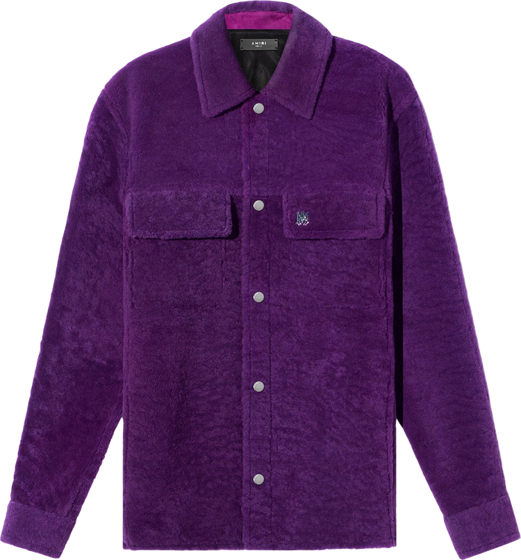 Buy Amiri Shearling Overshirt 'Purple' - PS23MLJ005 510 PURP | GOAT
