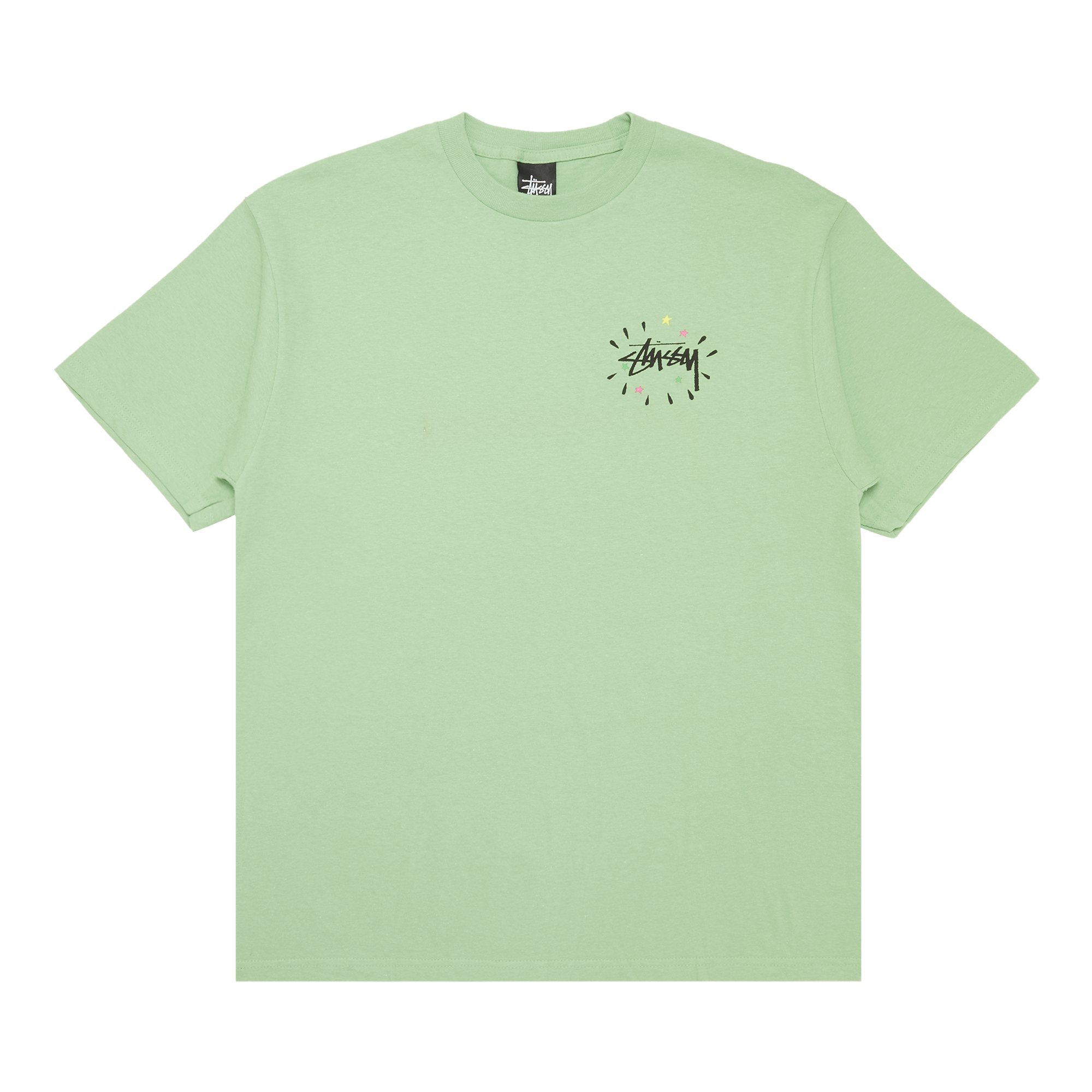 Pre-owned Stussy Cropped Skull Tee 'green'