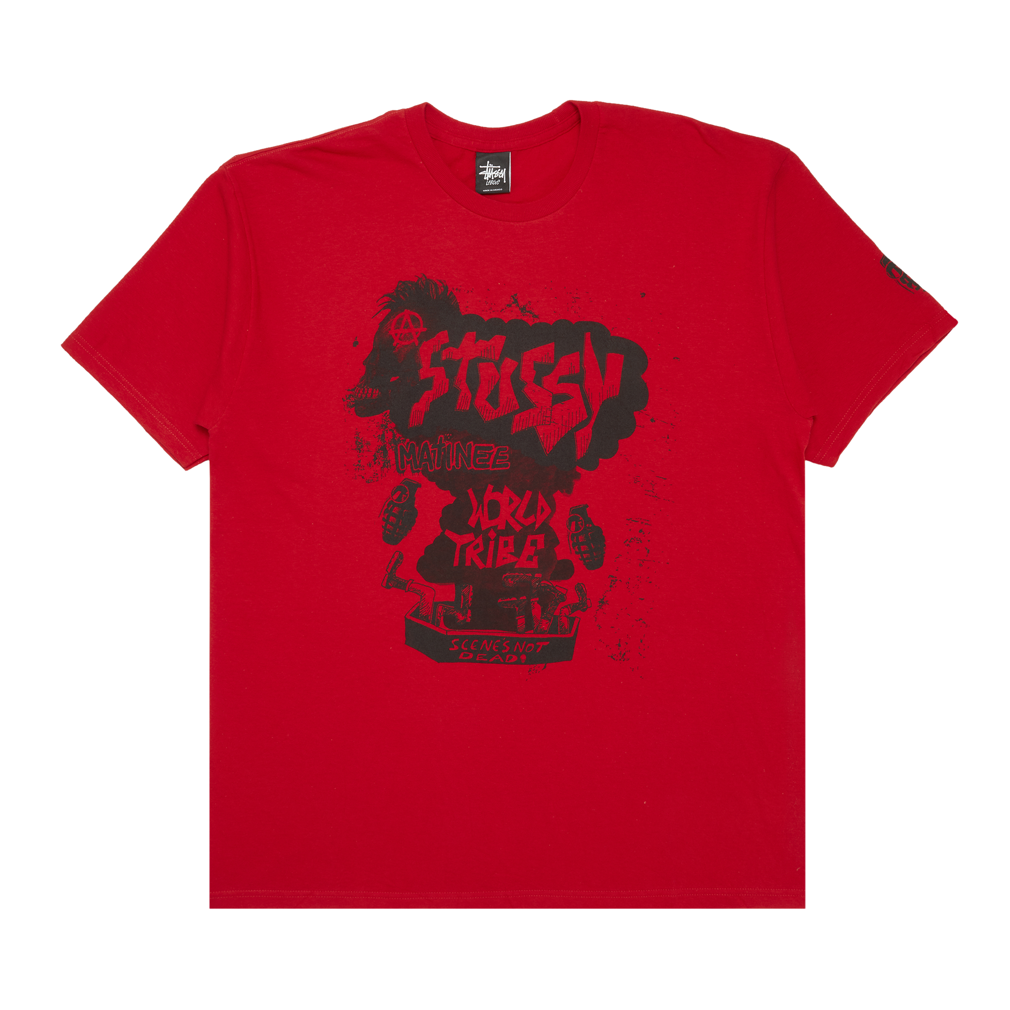 Pre-owned Stussy Scene's Not Dead Tee 'red'