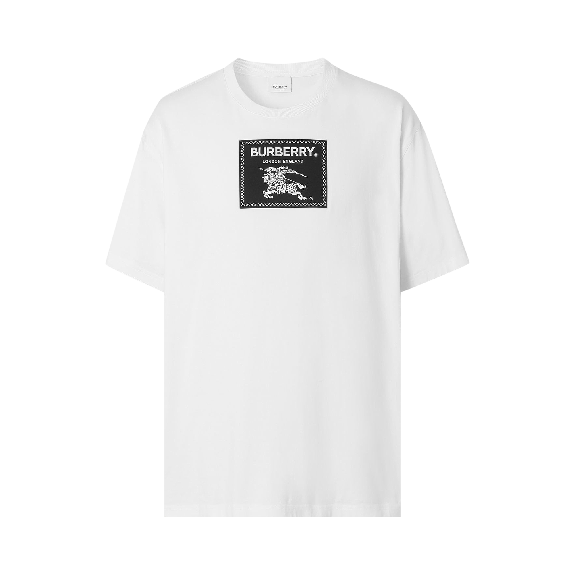 Pre-owned Burberry Roundwood Label T-shirt 'white'