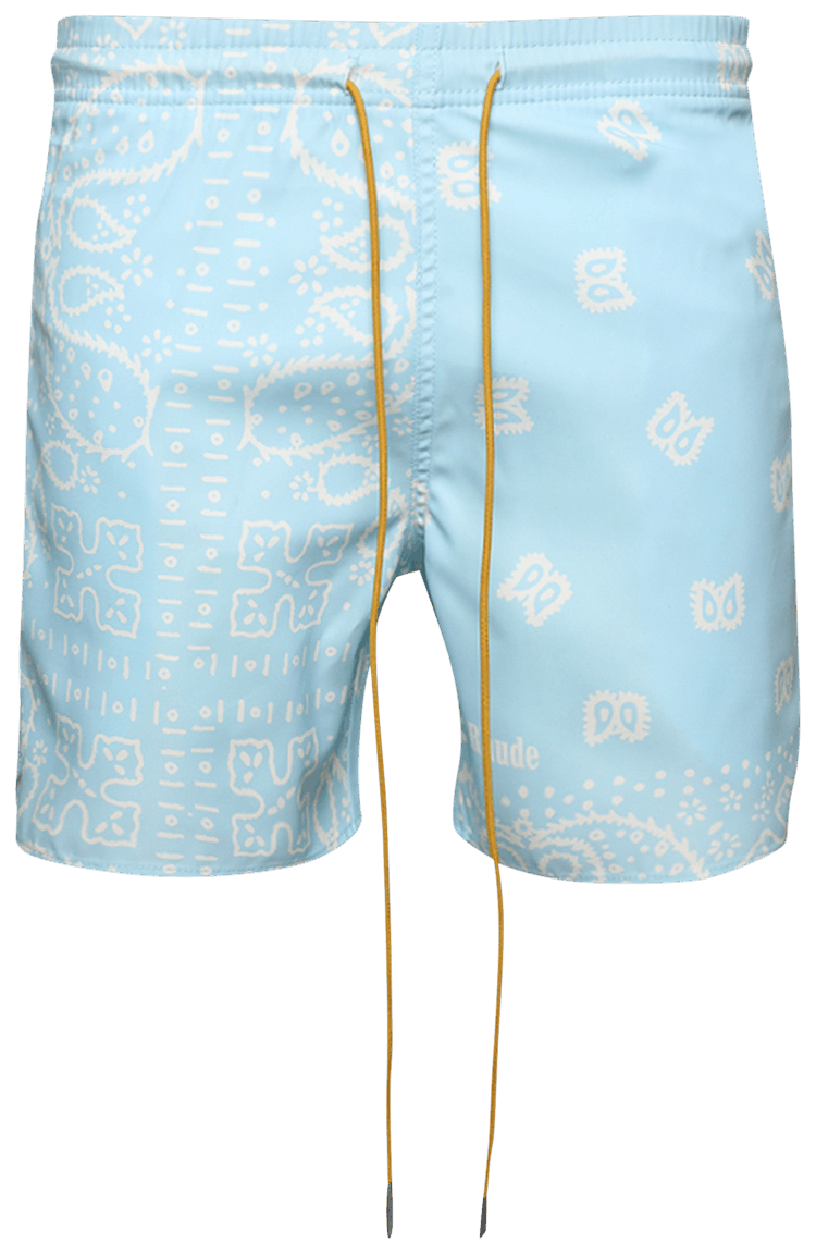 Rhude Bandana Swim Trunks SkyCream