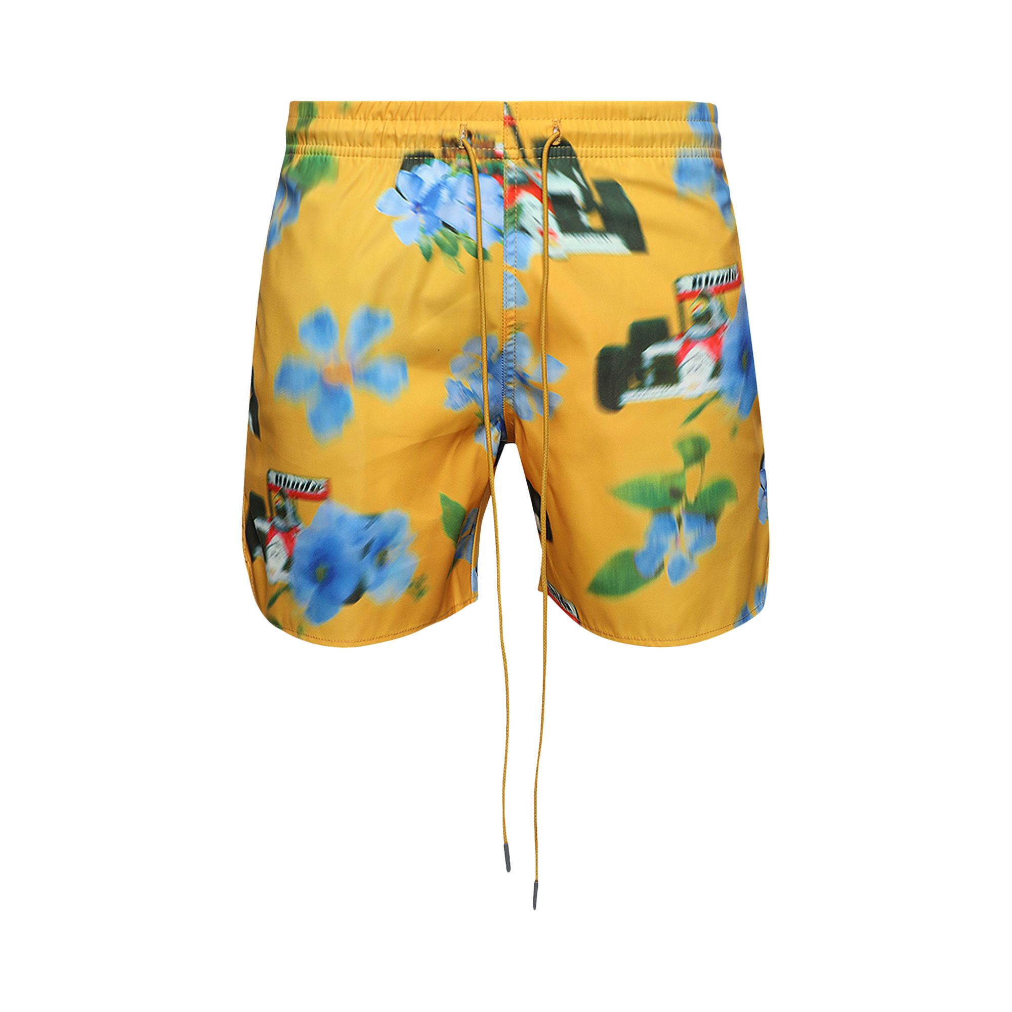 Pre-owned Rhude Loix Swim Trunks 'yellow/multicolor' | Men's Size L