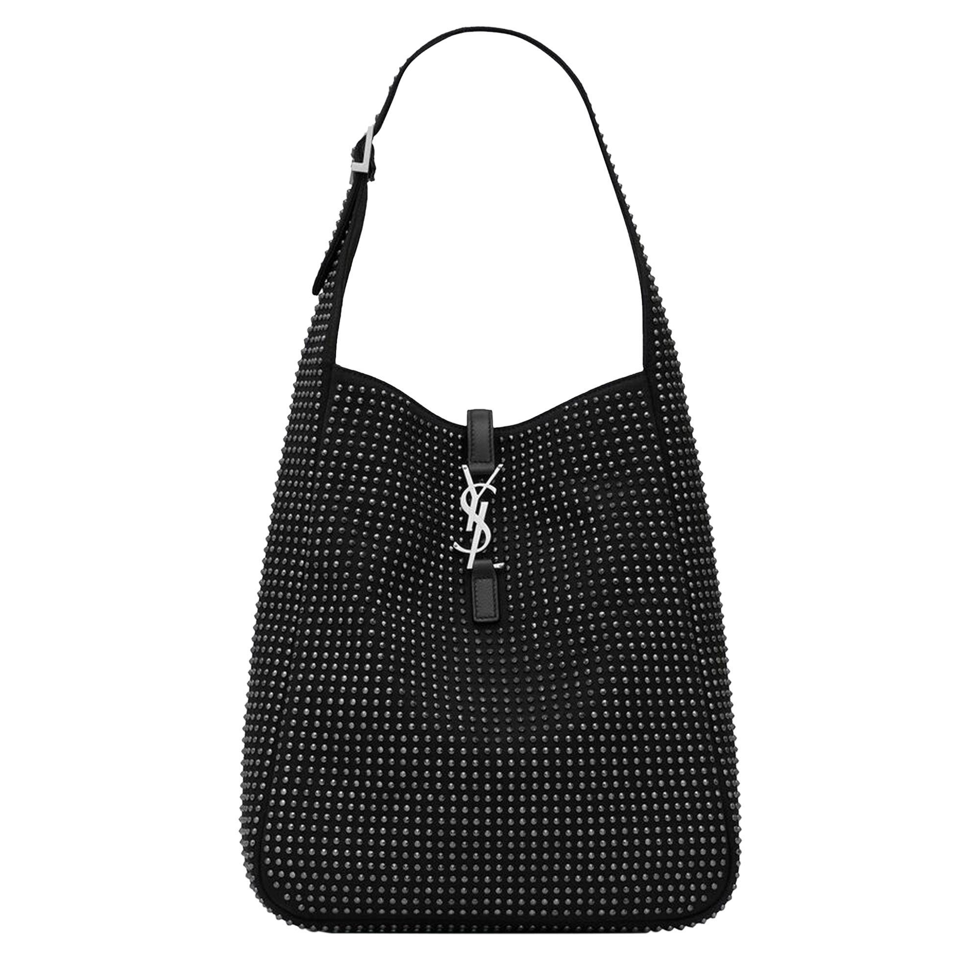 Pre-owned Saint Laurent Soft Hobo Bag 'nero/nero'