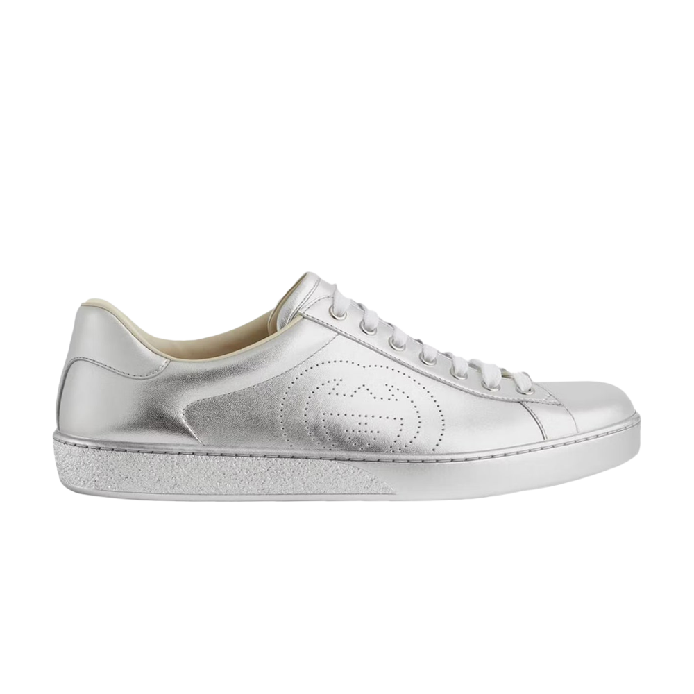 Pre-owned Gucci Ace 'metallic Silver'