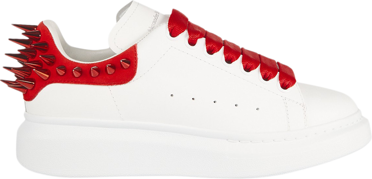 vagabond Skulle Forfærde Buy Alexander McQueen Wmns Oversized Spiked Sneaker 'White Lust Red' -  676706 WIAFN 9676 - White | GOAT