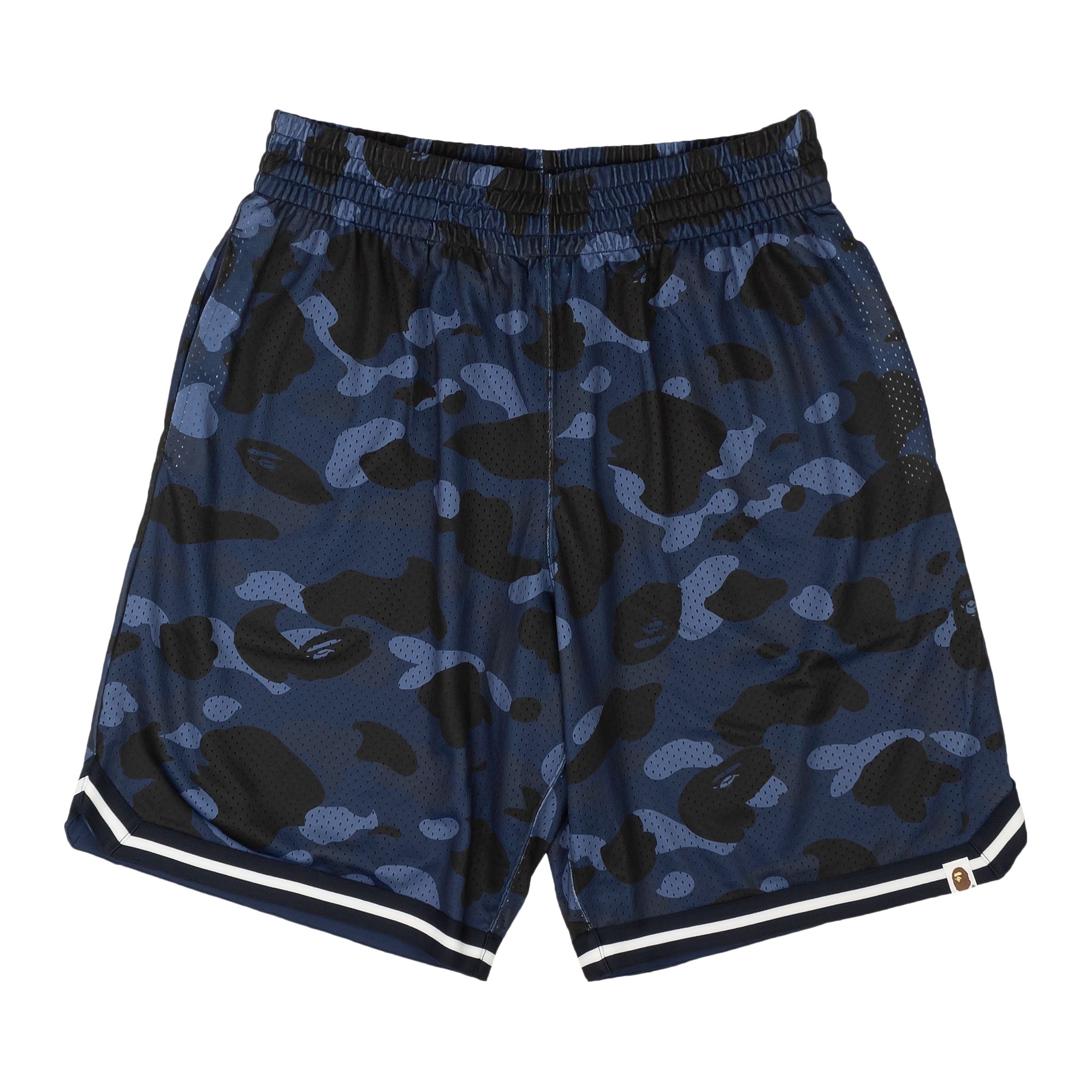 Pre-owned Bape Camo Wide Fit Basketball Shorts 'navy' | Blue | Men's Size Xl