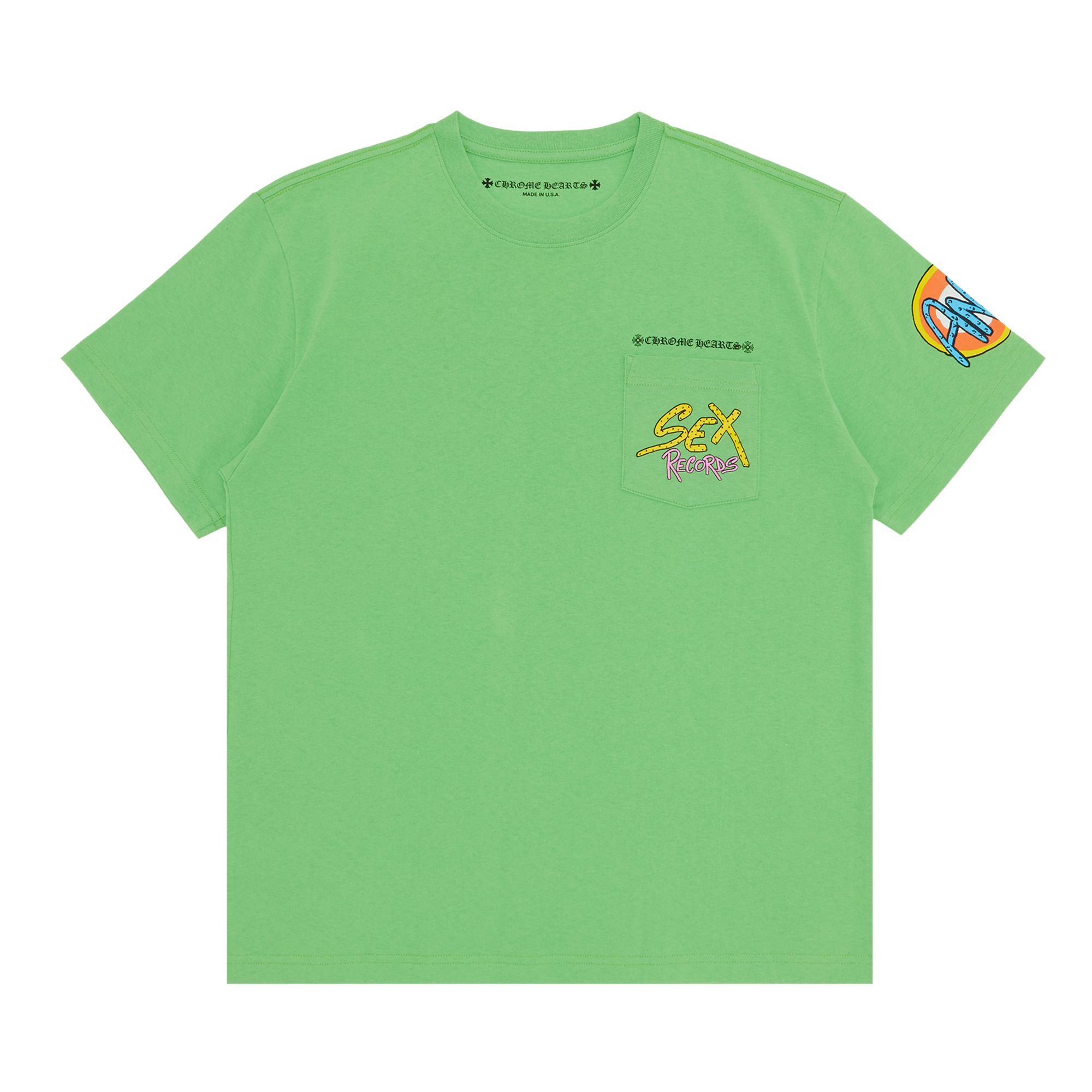 Pre-owned Chrome Hearts X Matty Boy Sex Records T-shirt 'green'