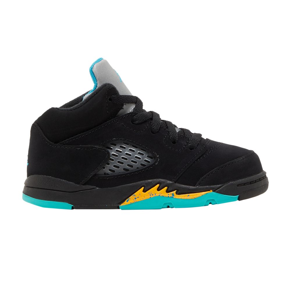 Pre-owned Air Jordan 5 Retro Td 'aqua' | Black | Infant Size 10