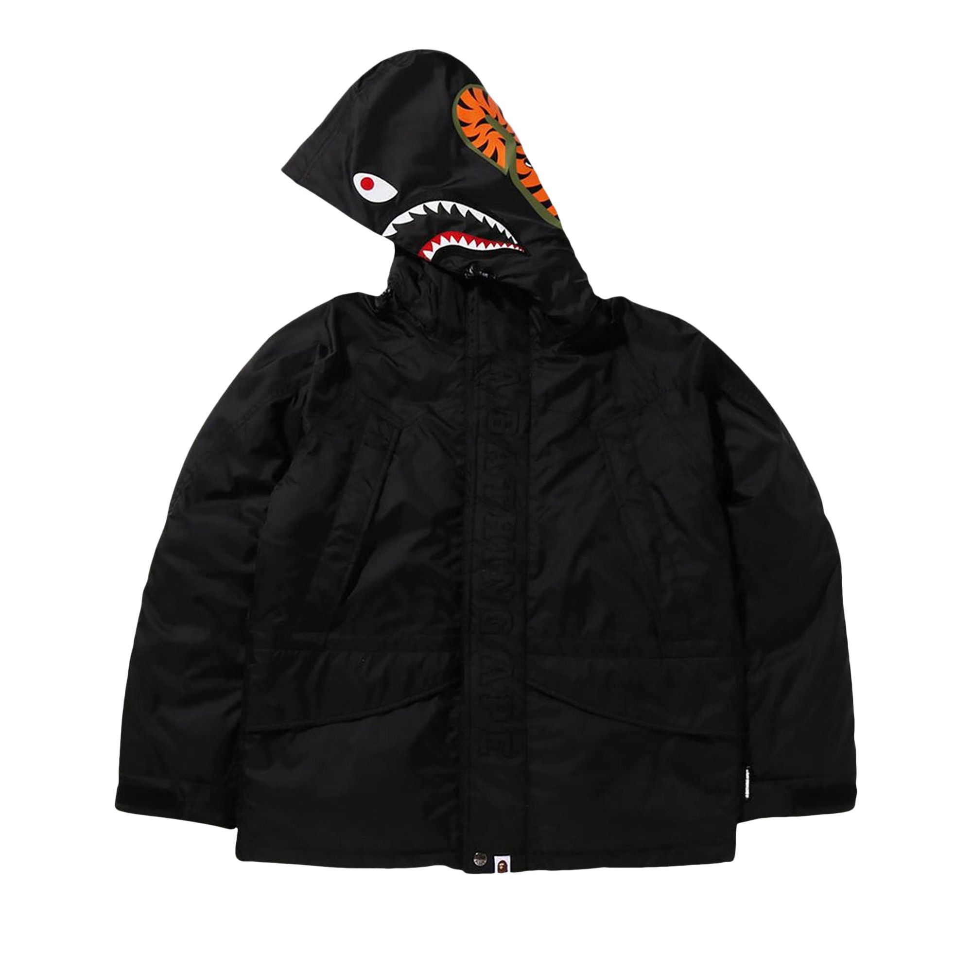 Pre-owned Bape Shark Snowboard Down Jacket 'black'