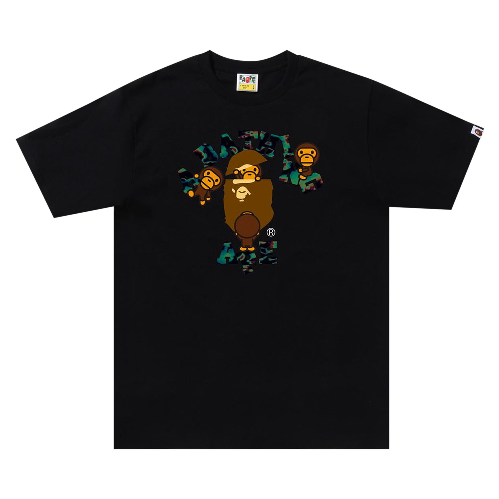 BAPE Thermography College Milo Tee 'Black' | Men's Size L