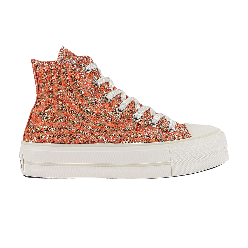Pre-owned Converse Wmns Chuck Taylor All Star Lift High 'metallic Shimmer' In Orange
