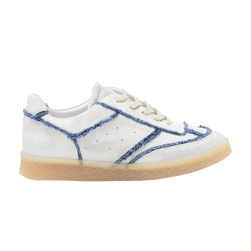 Pre-owned Maison Margiela Mm6  Wmns Sneaker 'white Blue Denim' | Women's Size 38