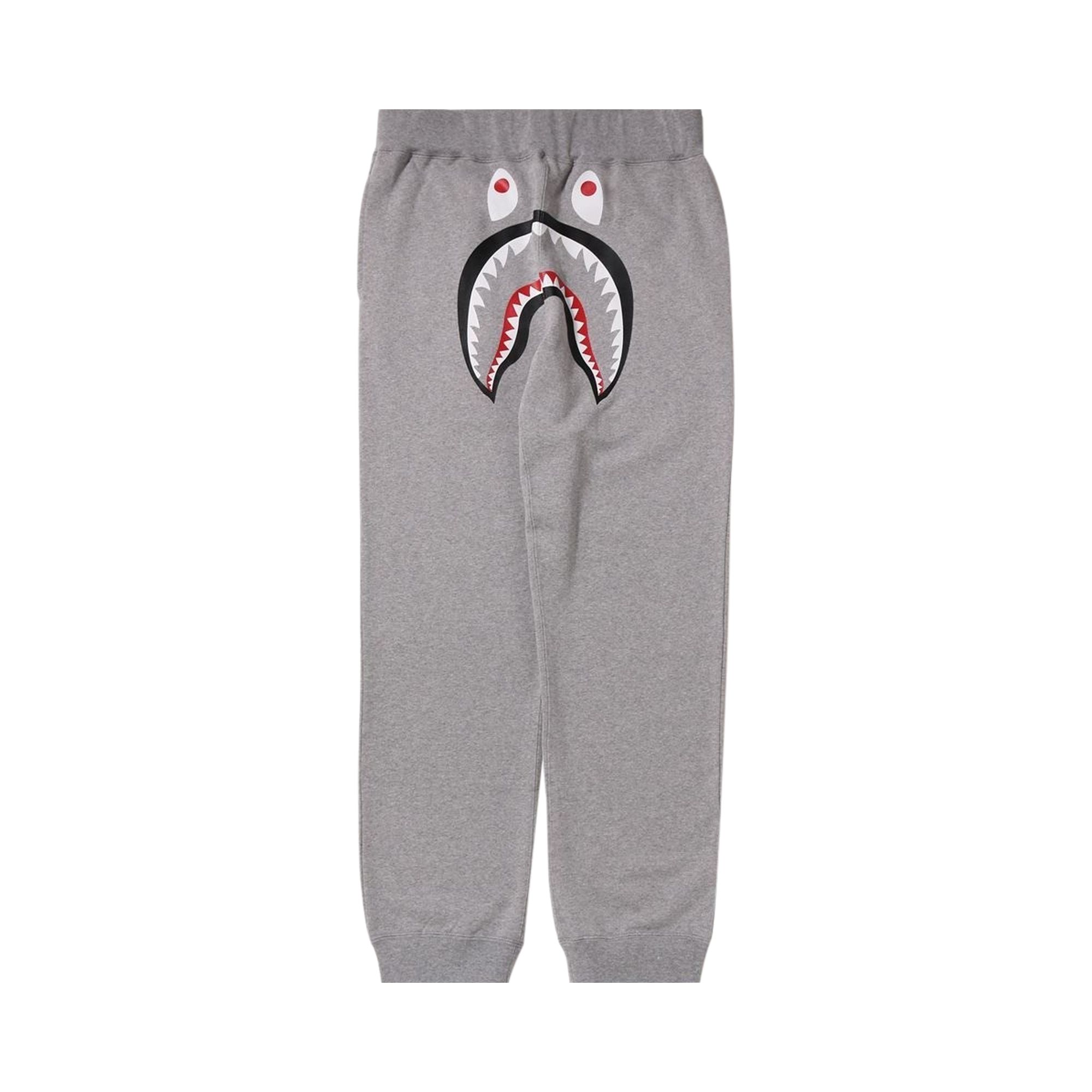 Pre-owned Bape Shark Sweat Pants 'grey'