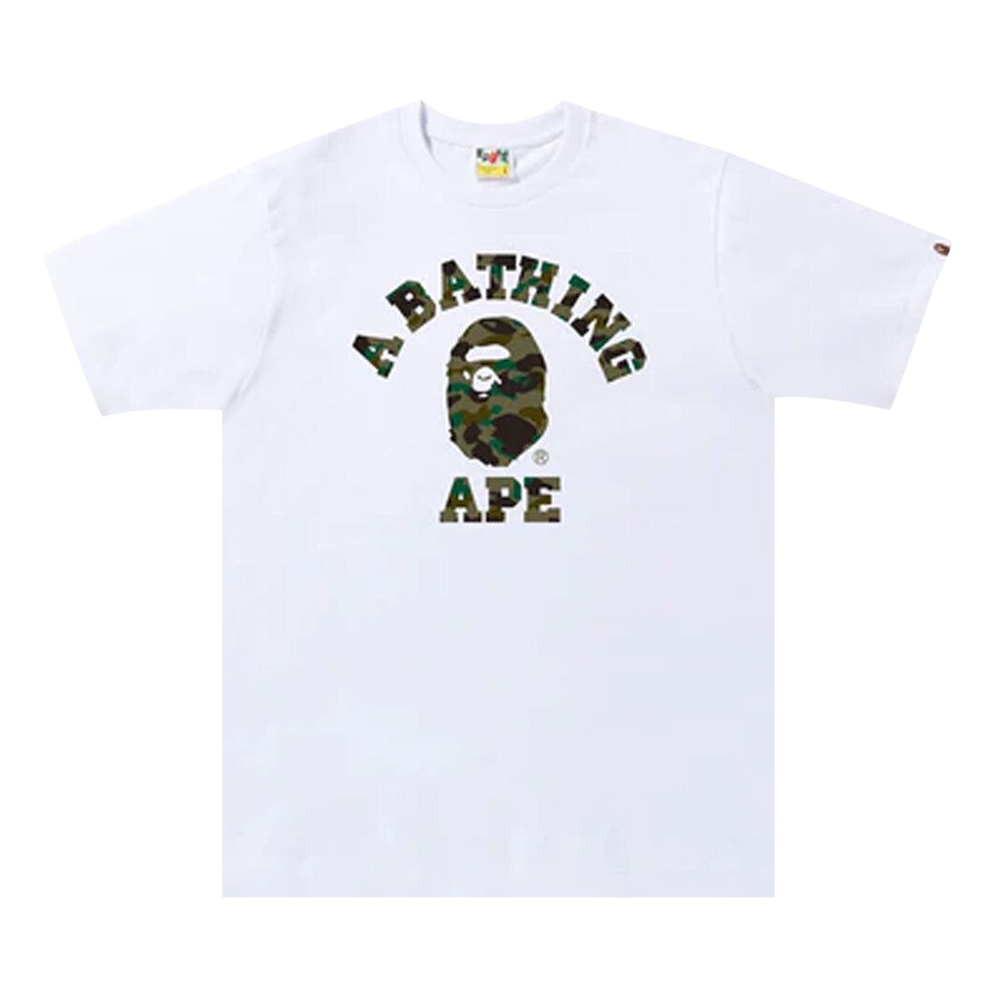 BAPE BAPE 1ST CAMO COLLEGE TEE 'WHITE/GREEN'