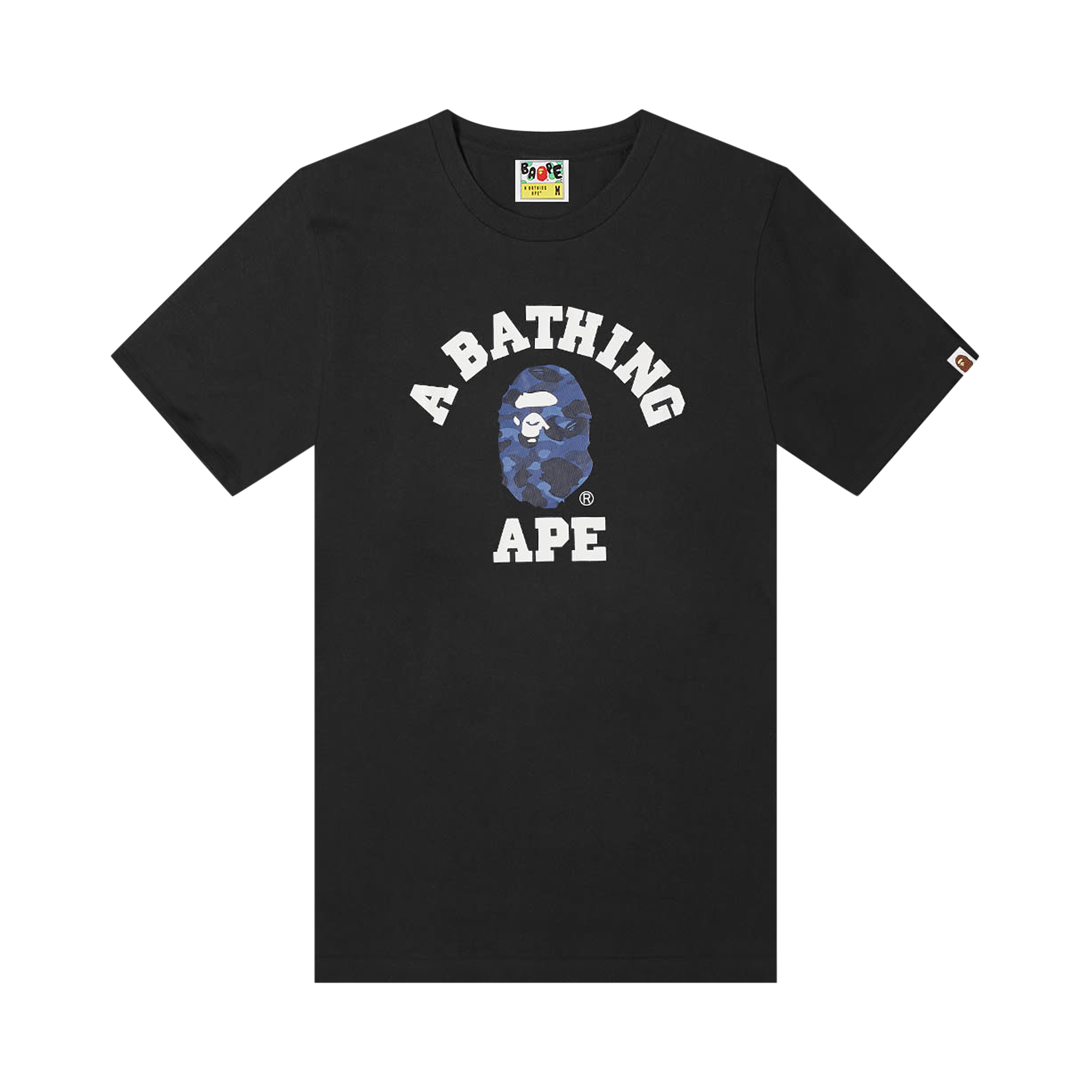 Pre-owned Bape Color Camo College Tee 'black/navy'