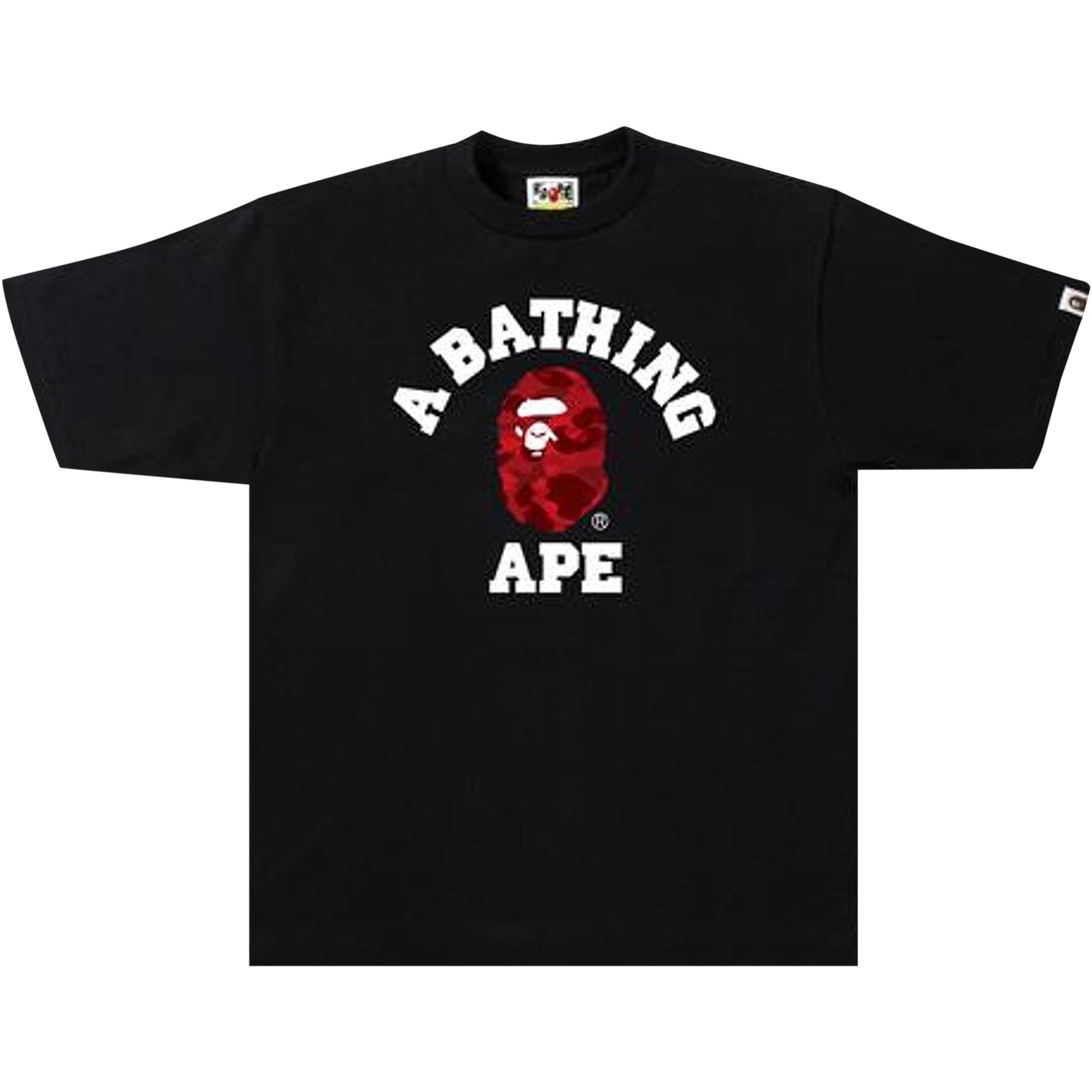 BAPE Color Camo College Tee 'Black/Red' | Men's Size S