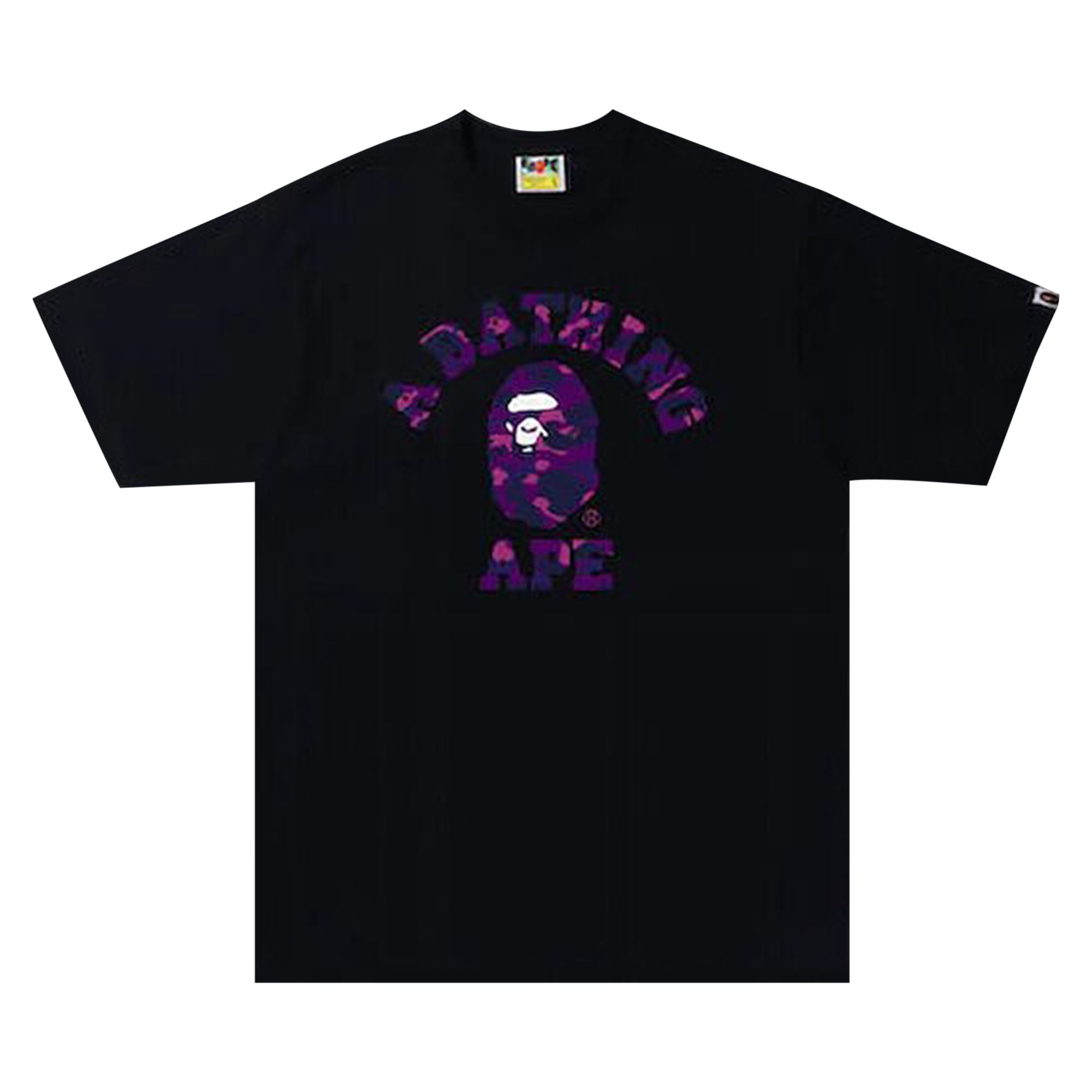 Pre-owned Bape Color Camo College Tee 'black/purple'